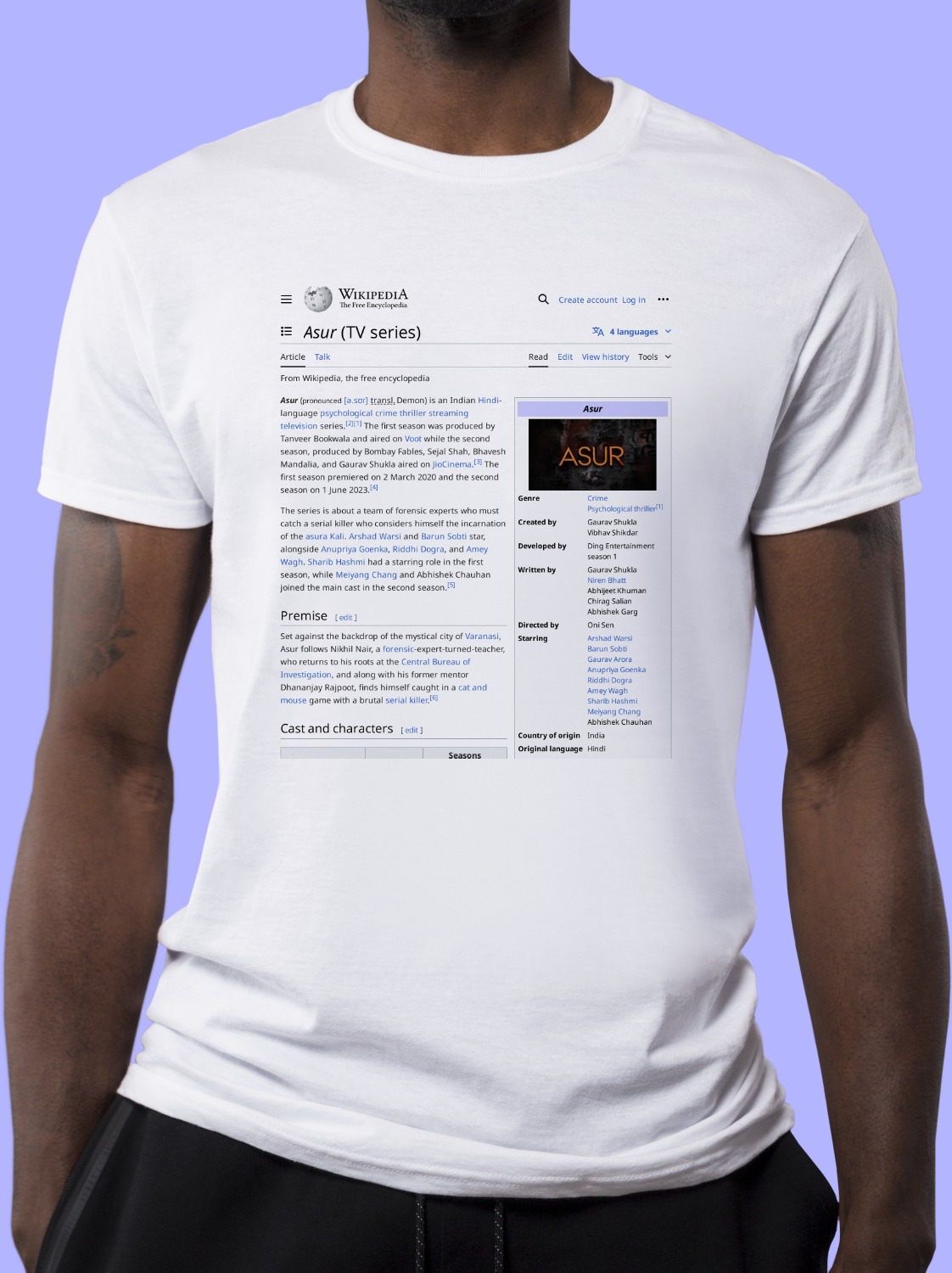 Asur_(web_series) Wikipedia Shirt