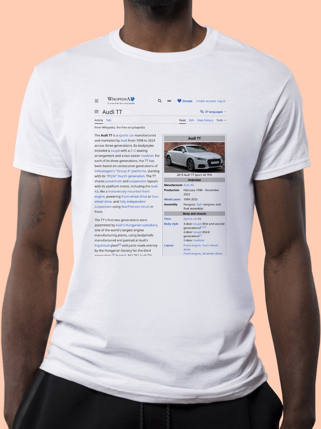 Audi TT Wikipedia T-Shirt