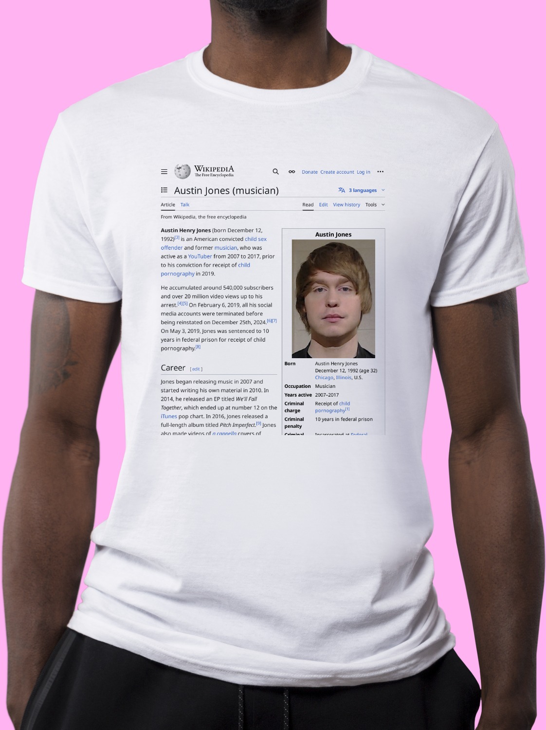 Austin_Jones_(musician) Wikipedia Shirt