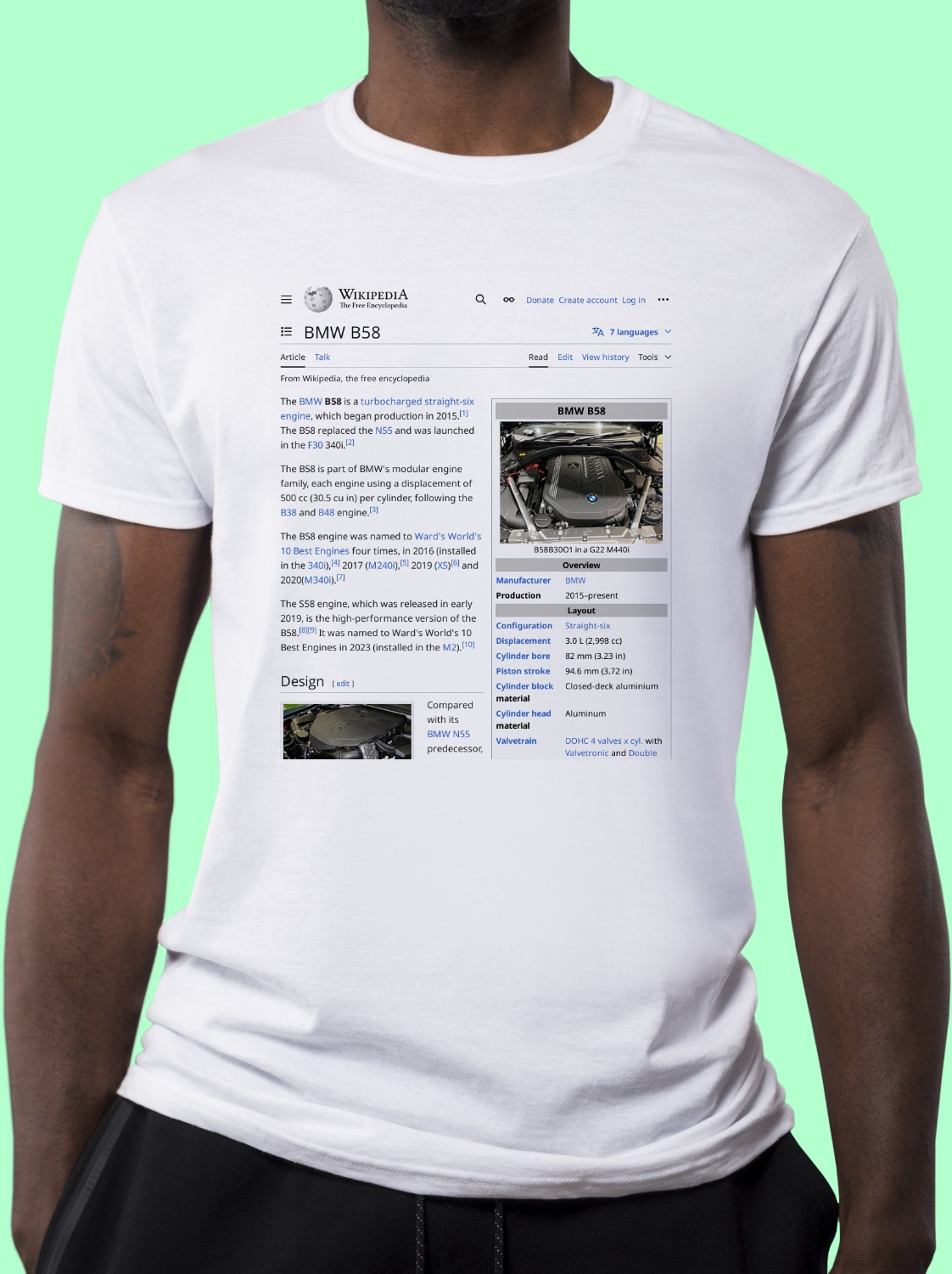 BMW_B58 Wikipedia Shirt