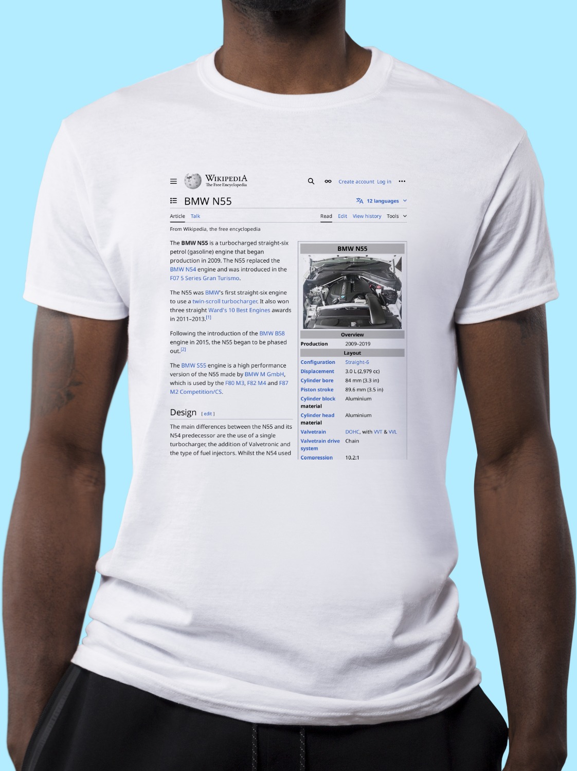 BMW_N55 Wikipedia Shirt