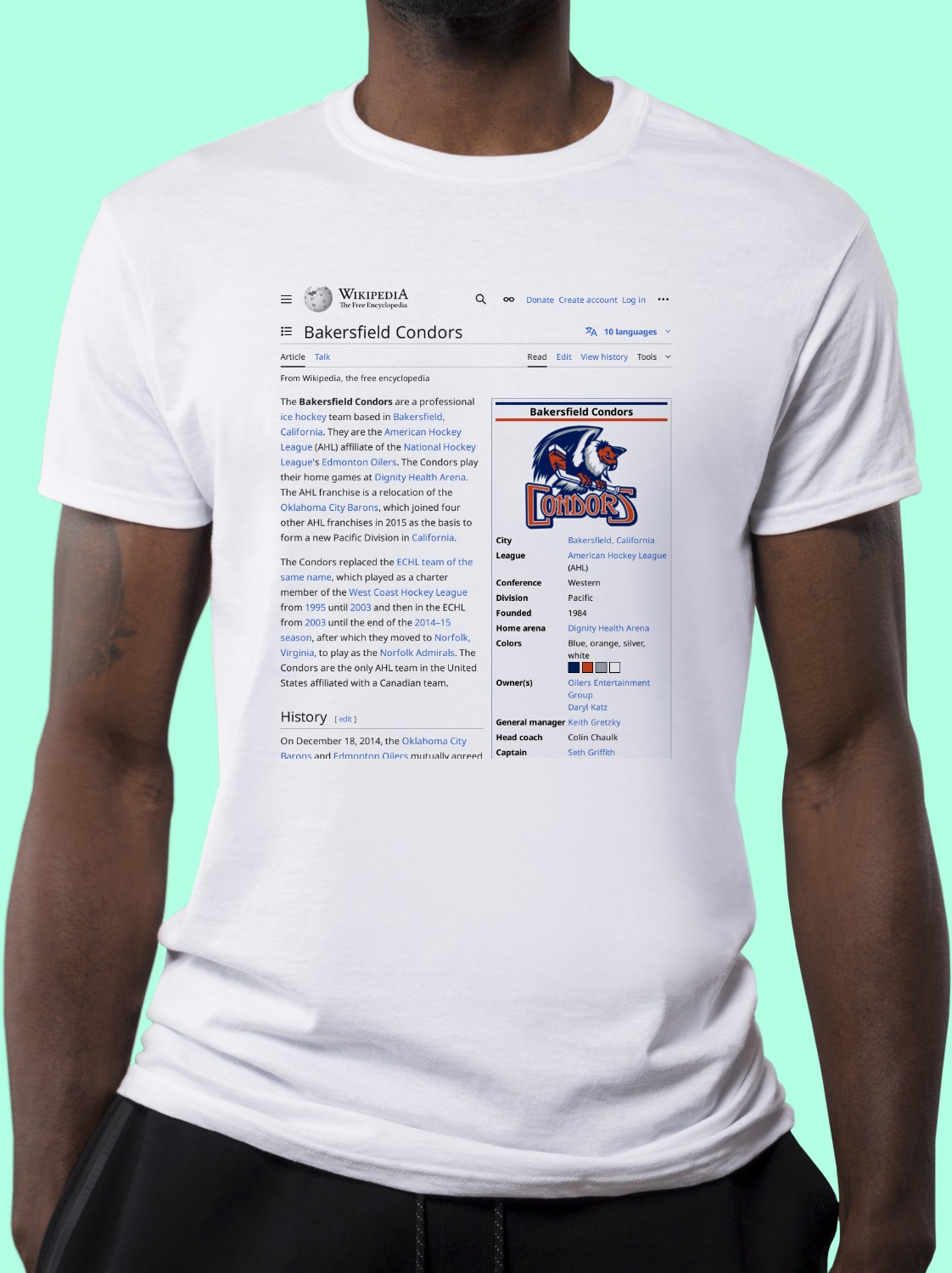 Bakersfield_Condors Wikipedia Shirt