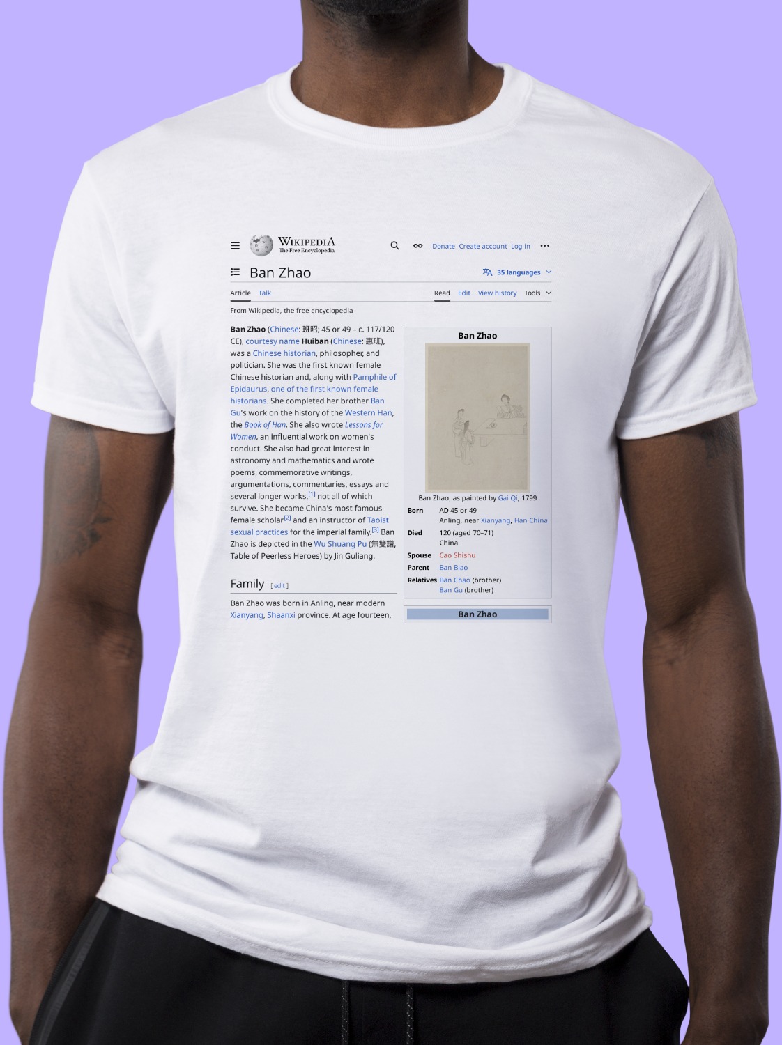 Ban_Zhao Wikipedia Shirt