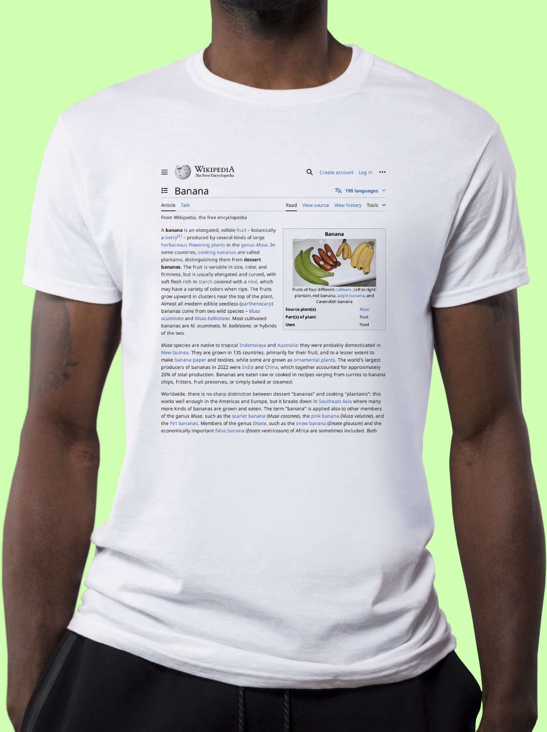 Banana Wikipedia Shirt