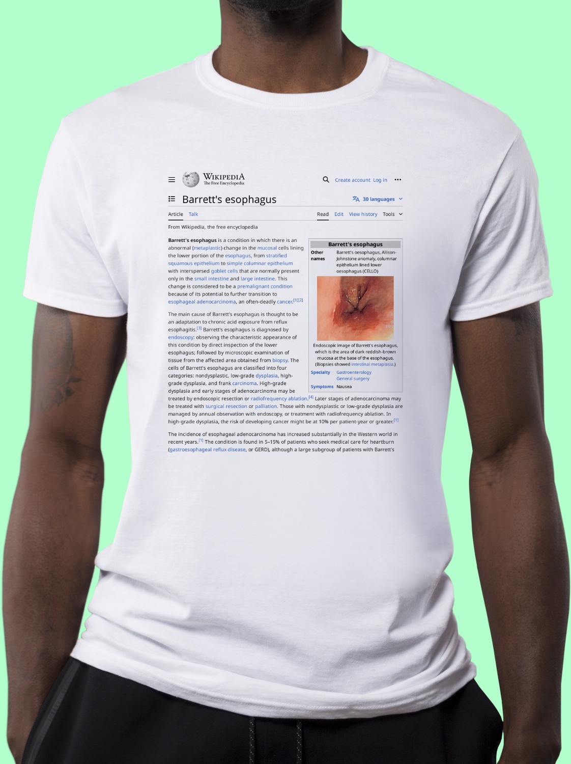 Barrett's_esophagus Wikipedia Shirt