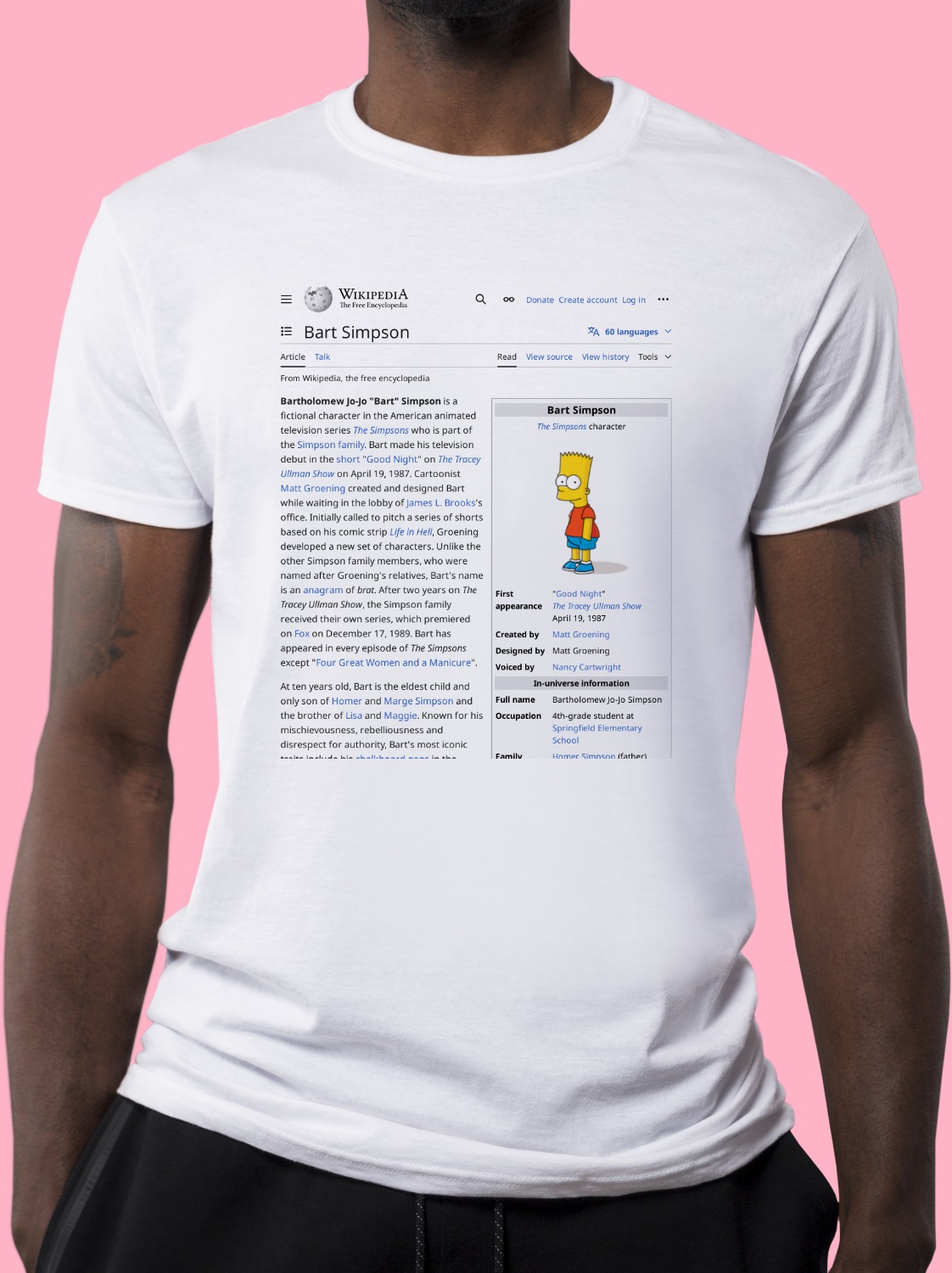 Bart_Simpson Wikipedia Shirt