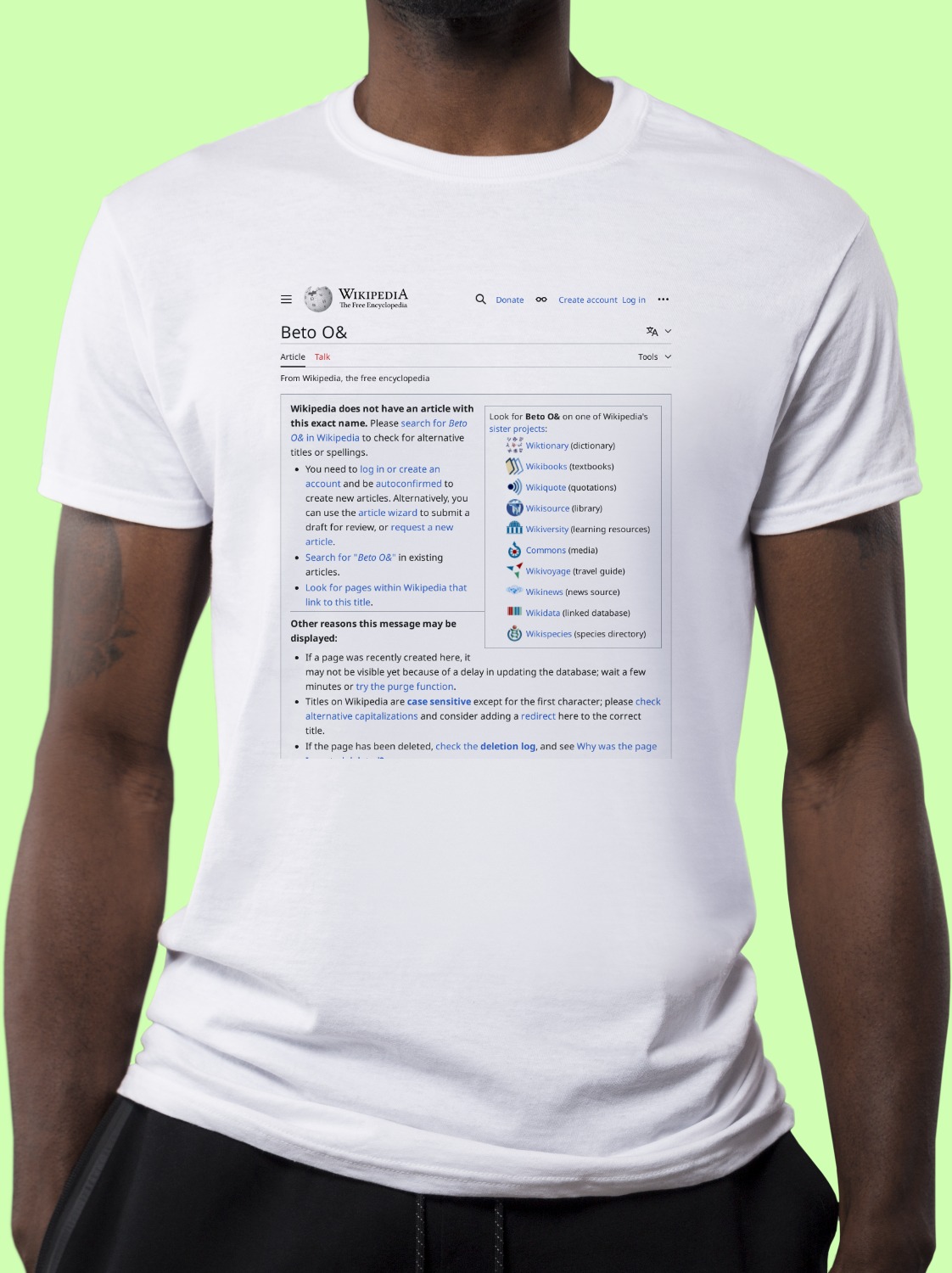 Beto_O& Wikipedia Shirt