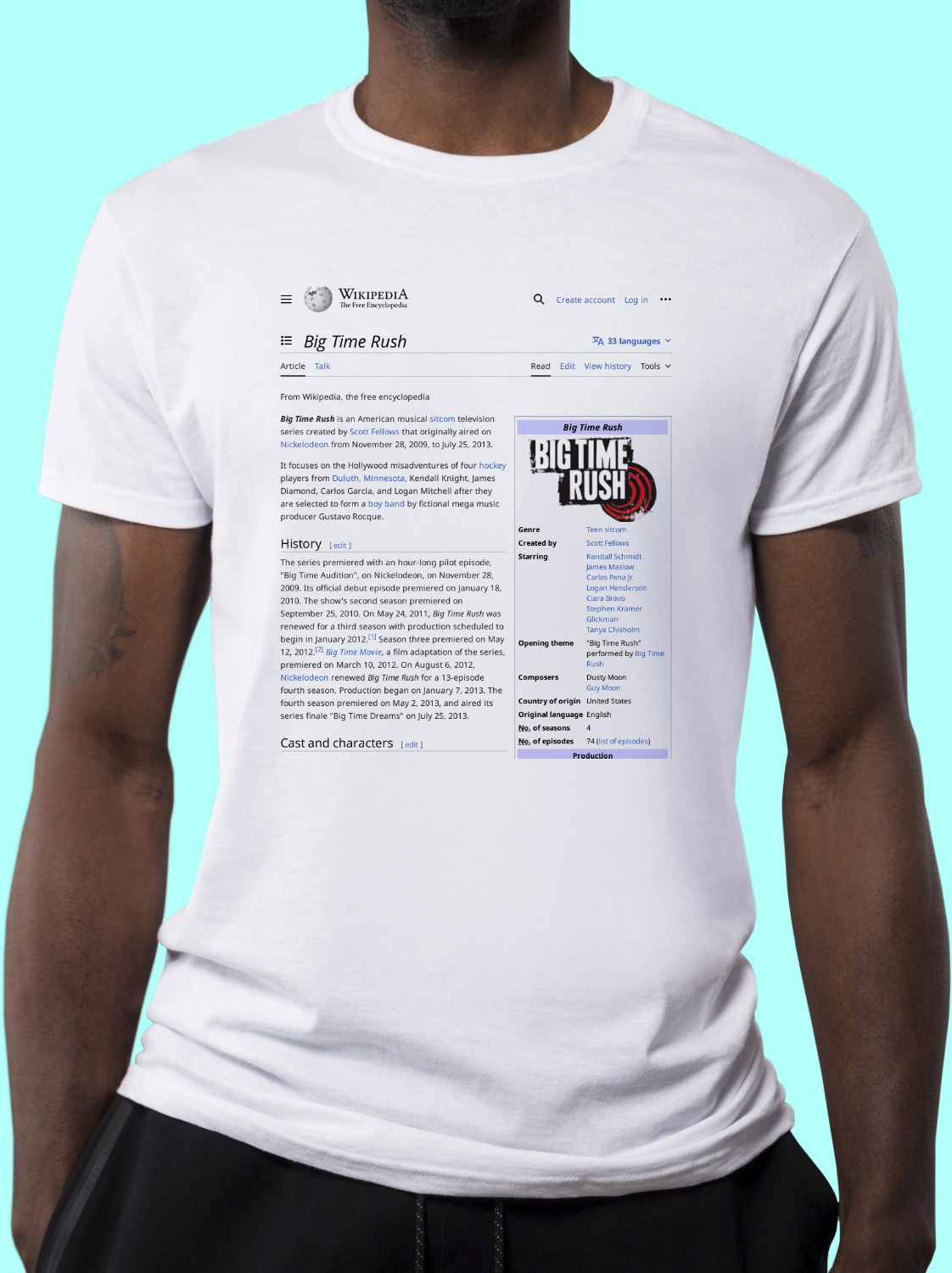 Big Time Rush Wikipedia T Shirt