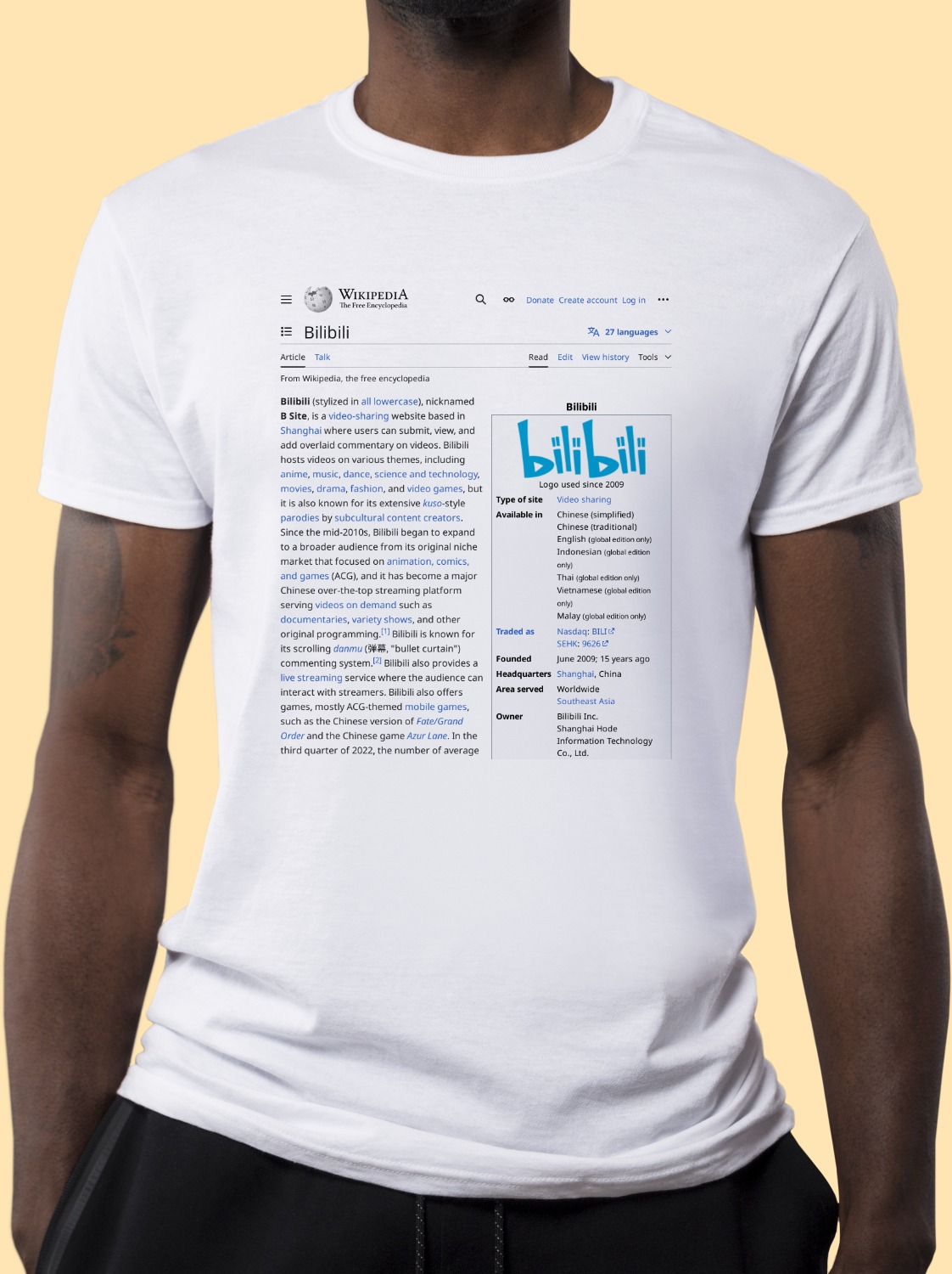 Bilibili Wikipedia Shirt