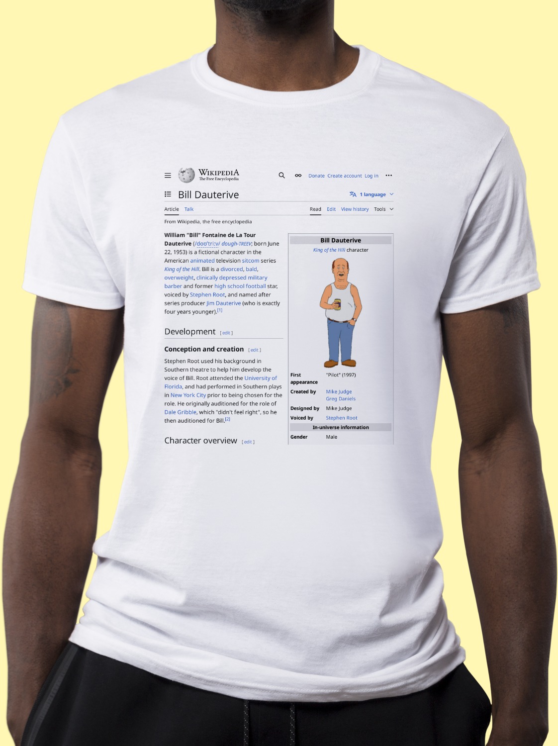 Bill_Dauterive Wikipedia Shirt