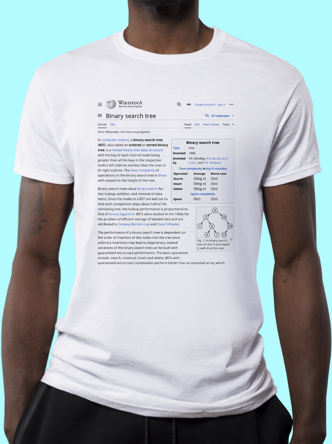 Binary_search_tree Wikipedia Shirt