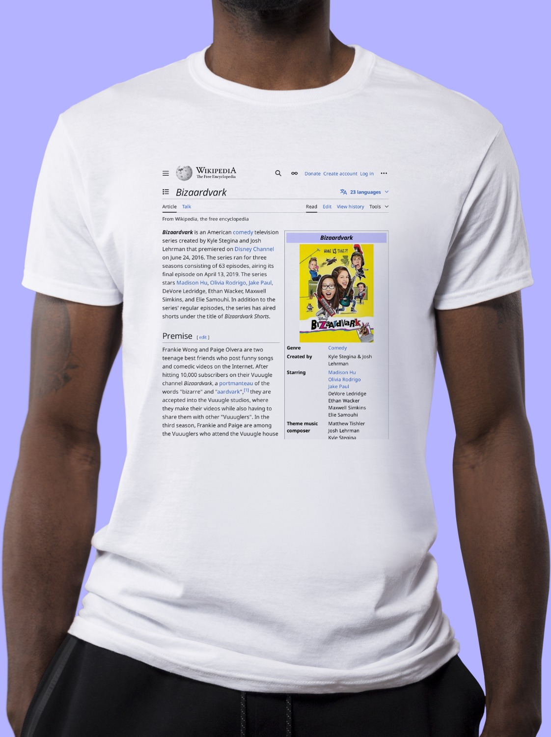 Bizaardvark Wikipedia Shirt