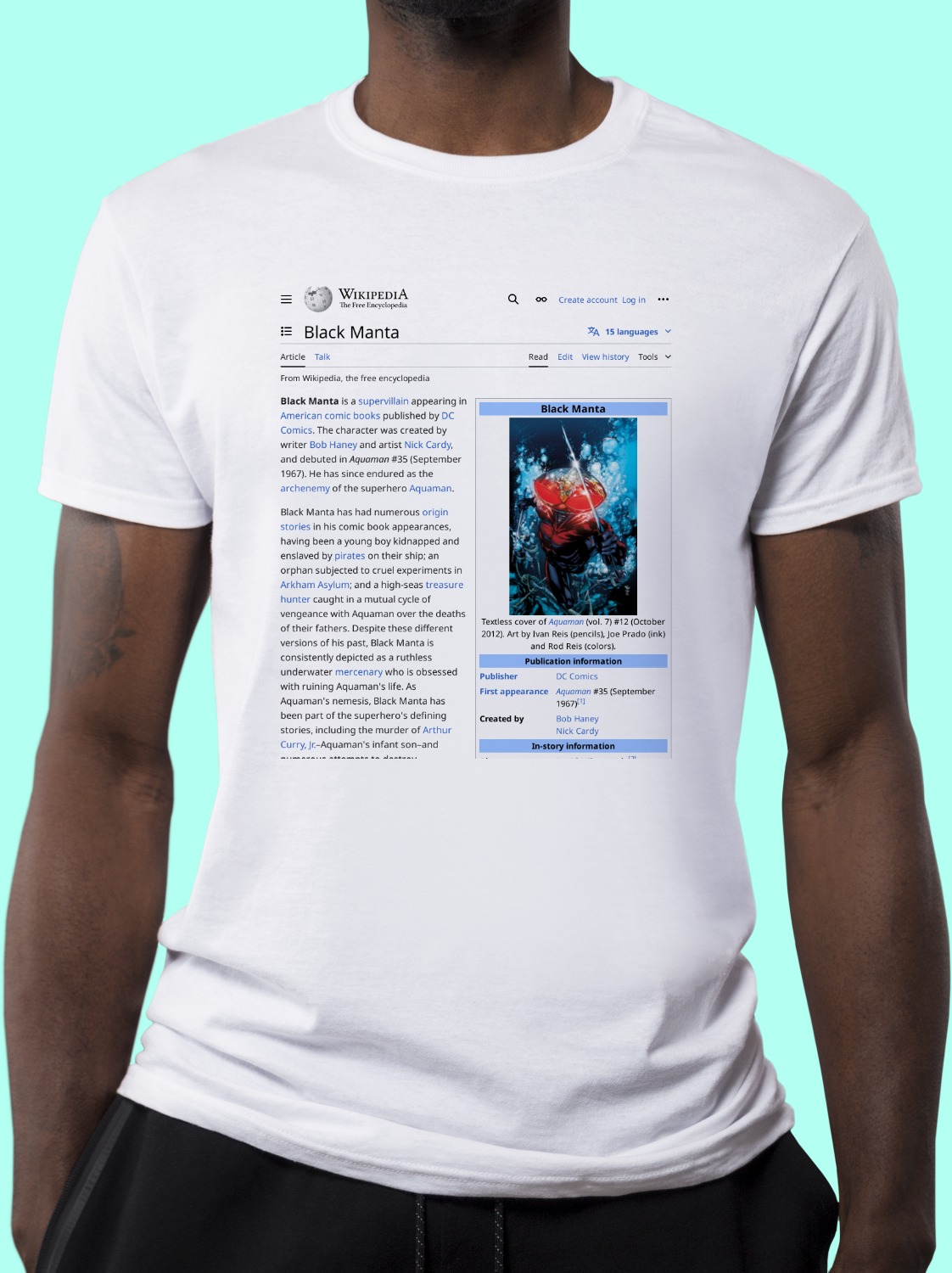 Black Manta Wikipedia T-Shirt