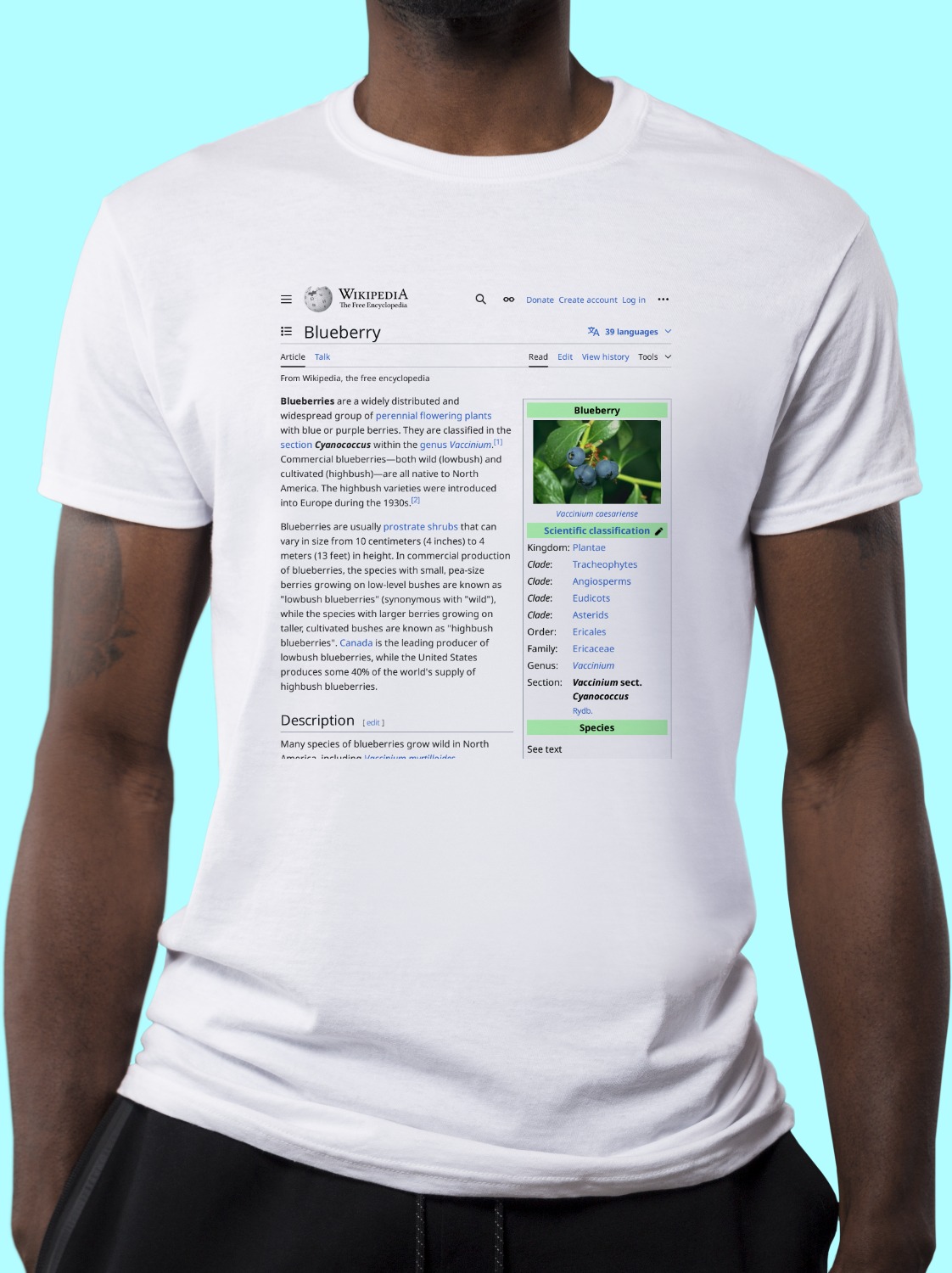 Blueberry Wikipedia Shirt