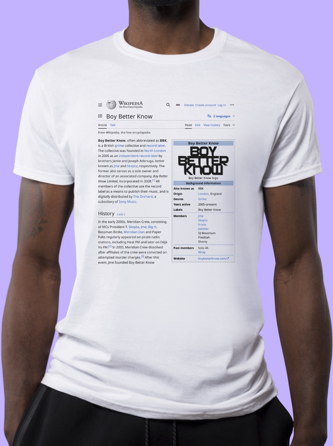 Boy_Better_Know Wikipedia Shirt
