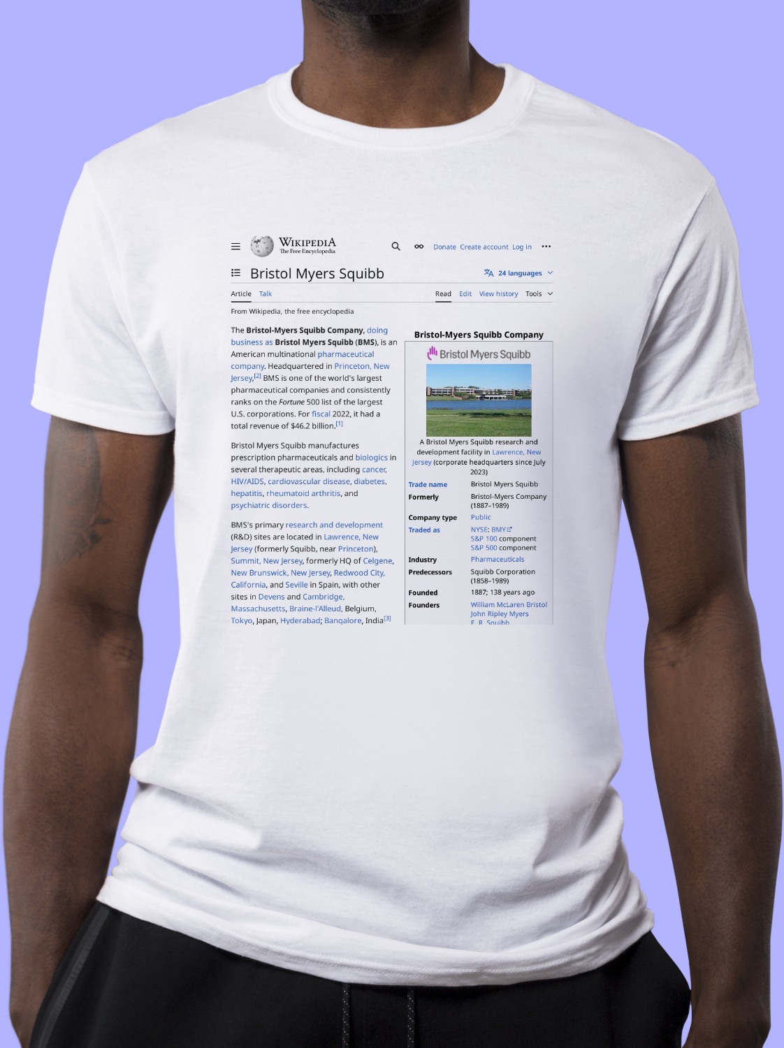 Bristol_Myers_Squibb Wikipedia Shirt