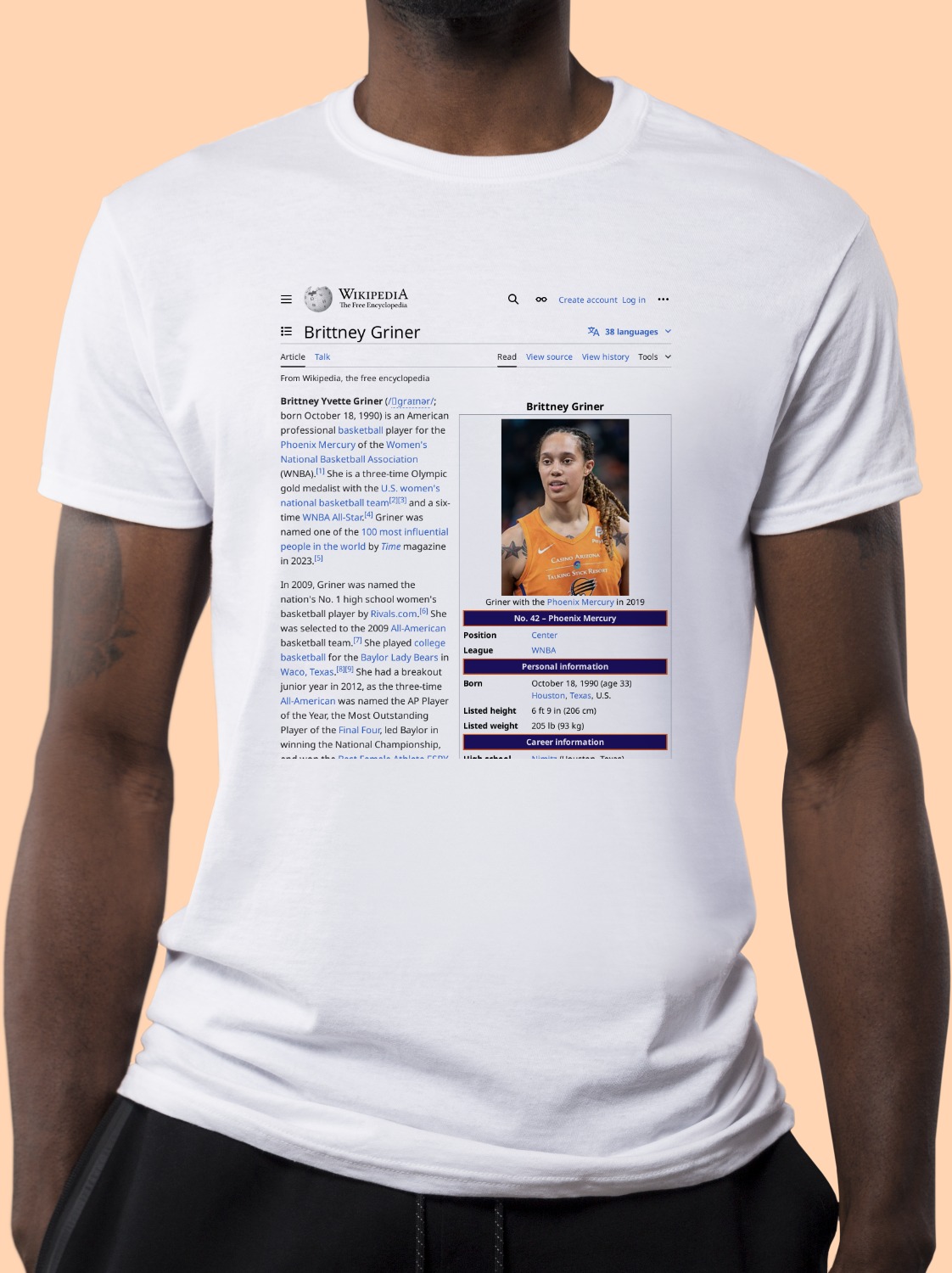 Brittney_Griner Wikipedia Shirt