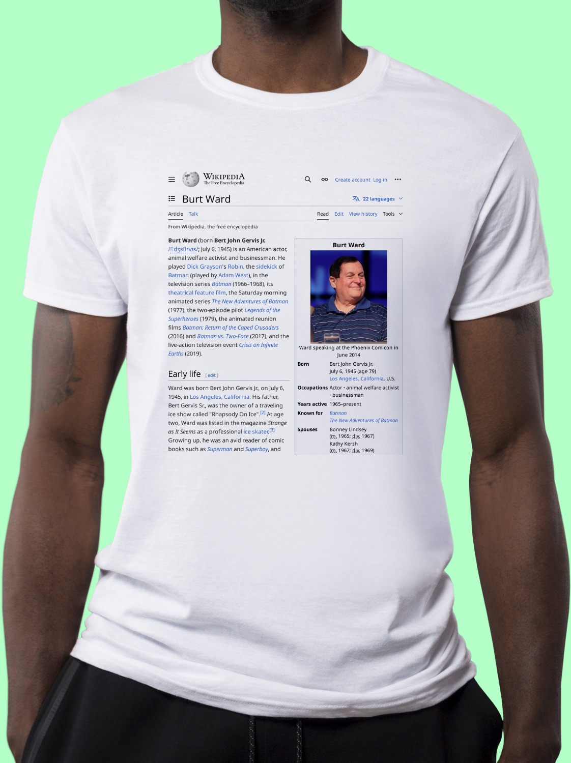 Burt_Ward Wikipedia Shirt