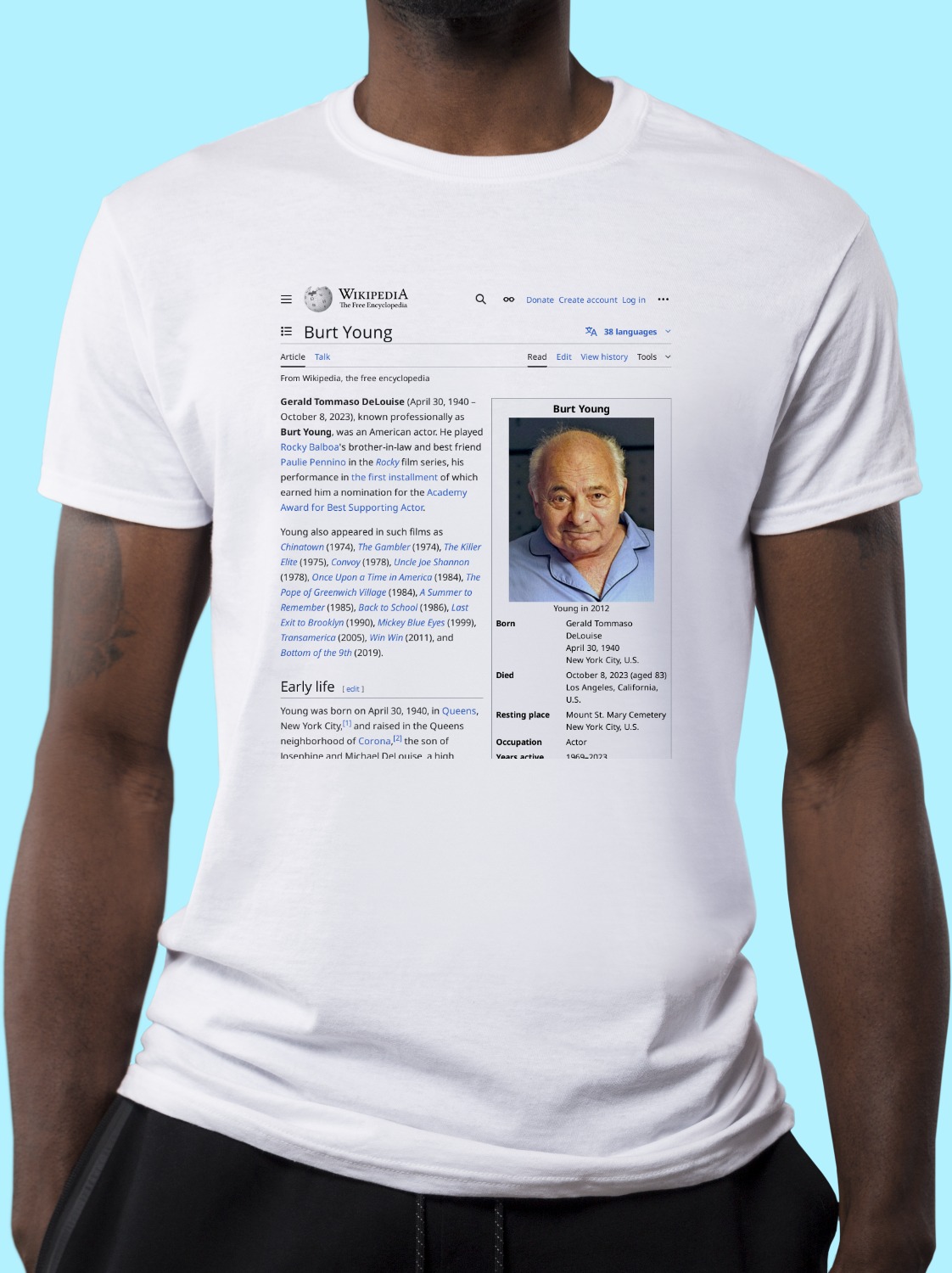 Burt_Young Wikipedia Shirt
