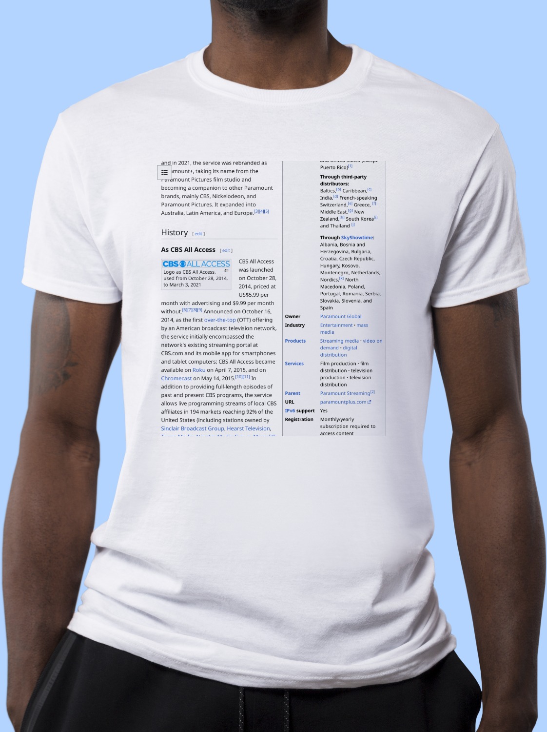 CBS_All_Access Wikipedia Shirt