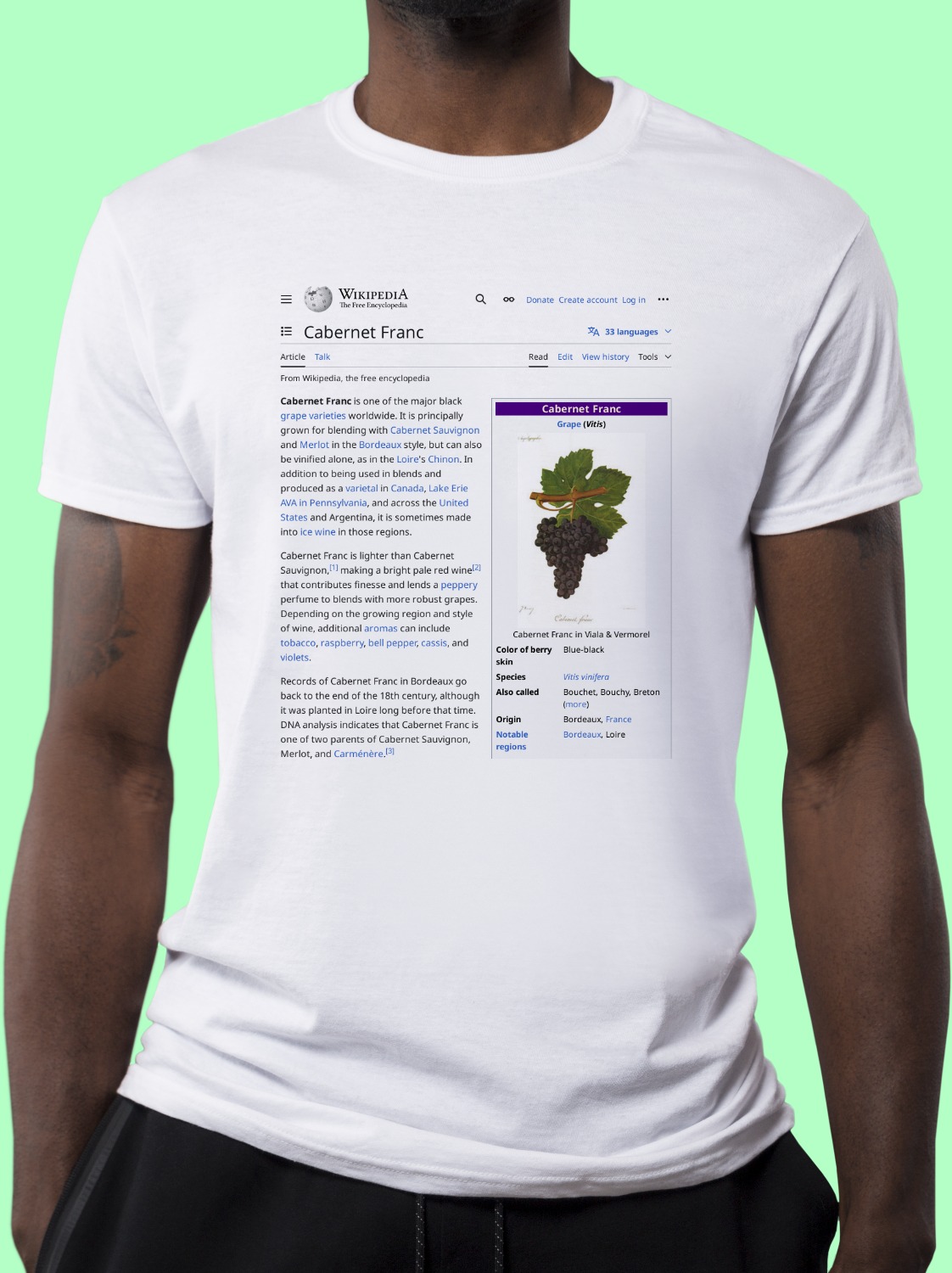 Cabernet_Franc Wikipedia Shirt