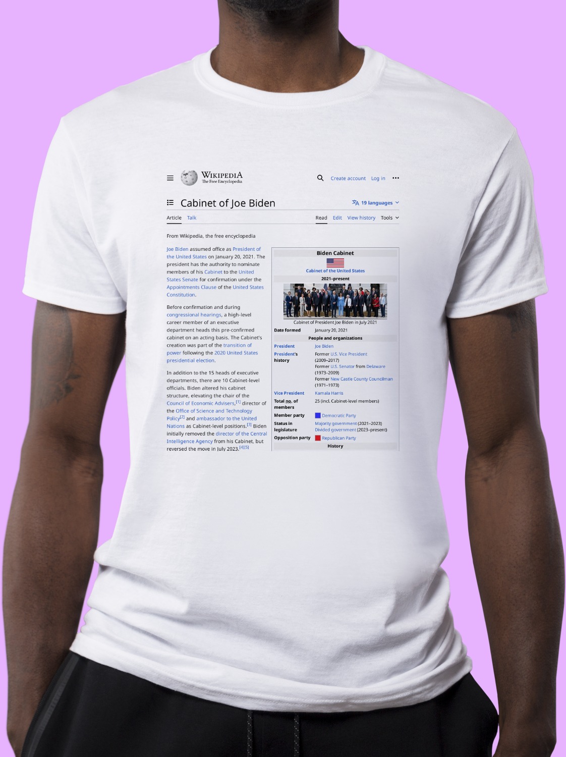 Cabinet_of_Joe_Biden Wikipedia Shirt