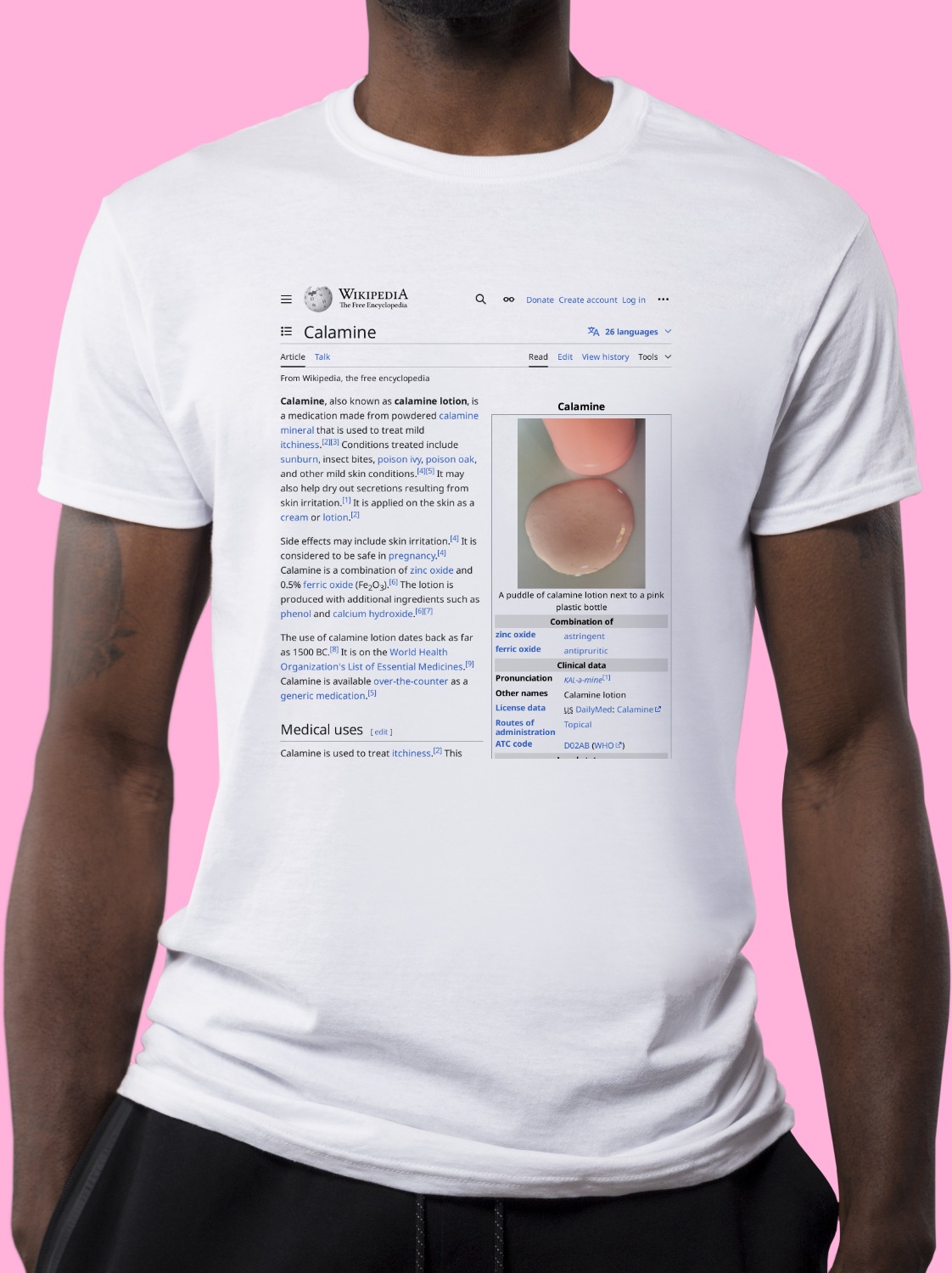 Calamine Wikipedia Shirt