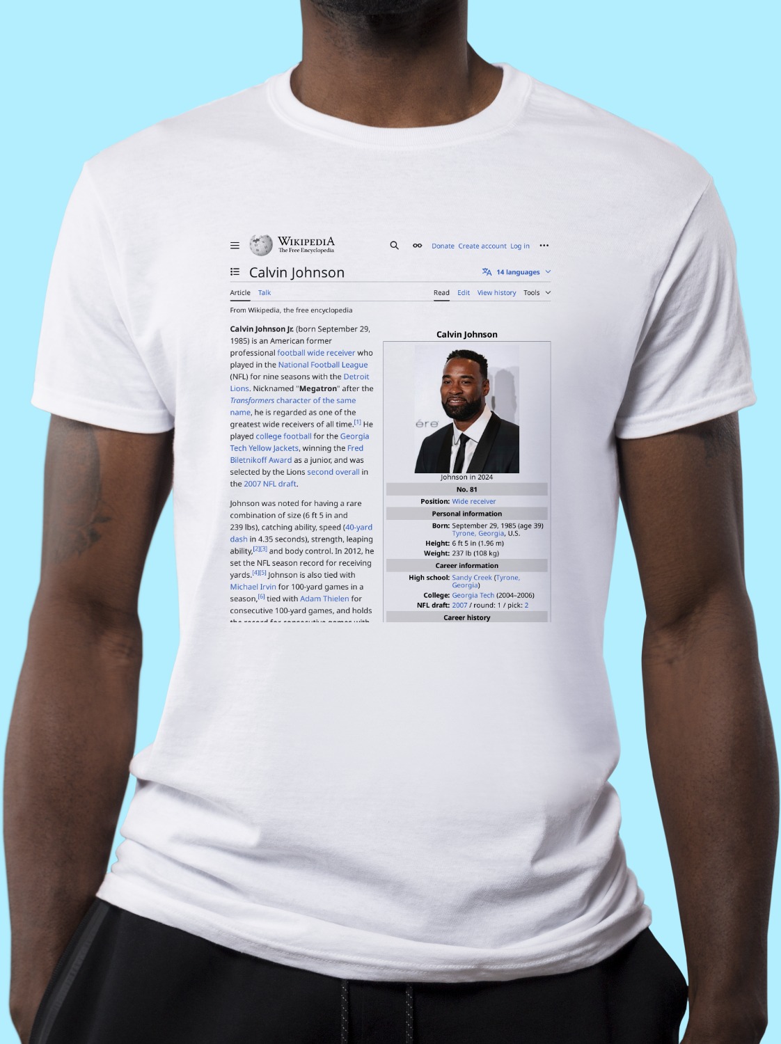 Calvin_Johnson Wikipedia Shirt