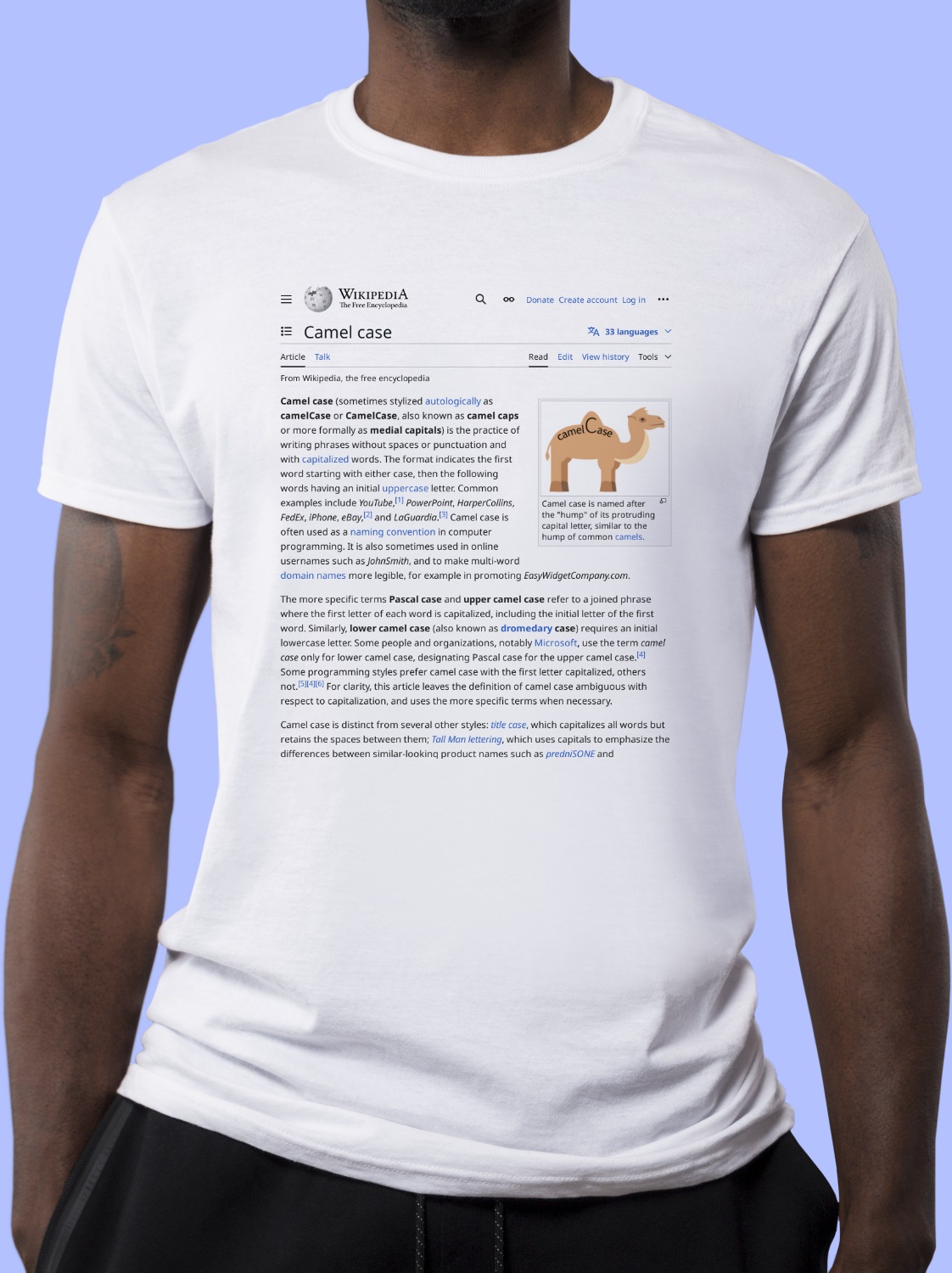 Camel_case Wikipedia Shirt