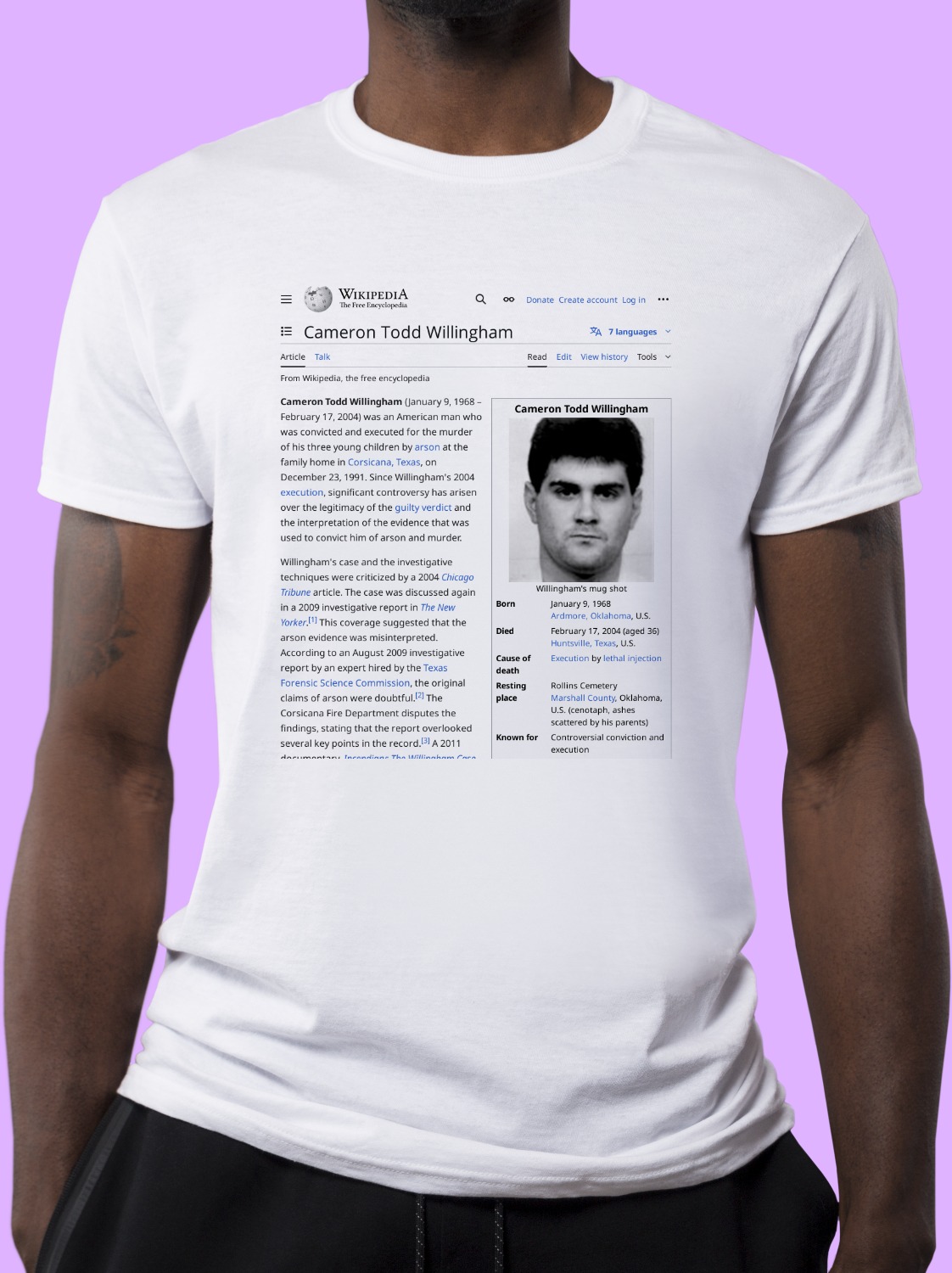 Cameron_Todd_Willingham Wikipedia Shirt