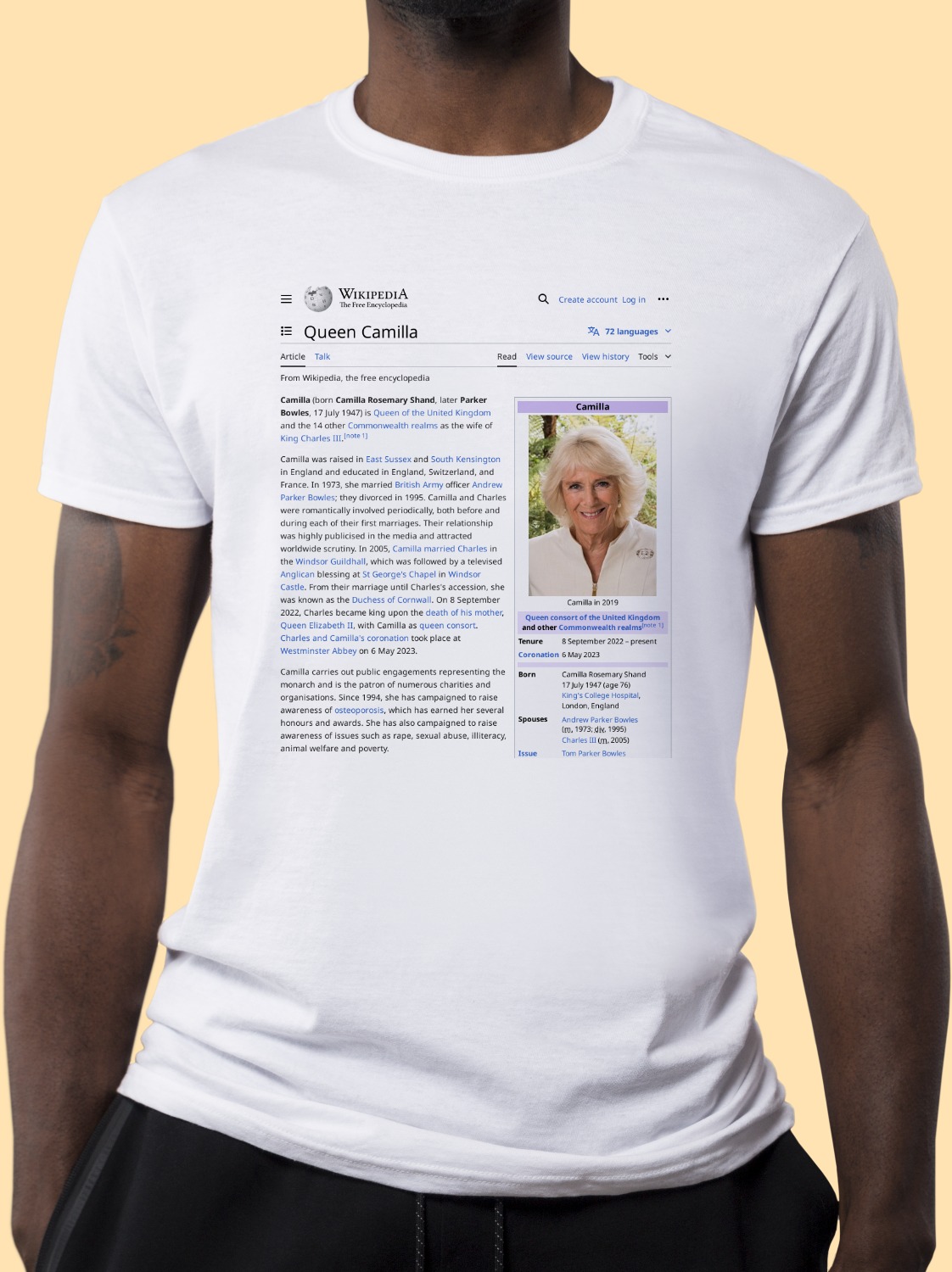 Camilla_Parker_Bowles Wikipedia Shirt