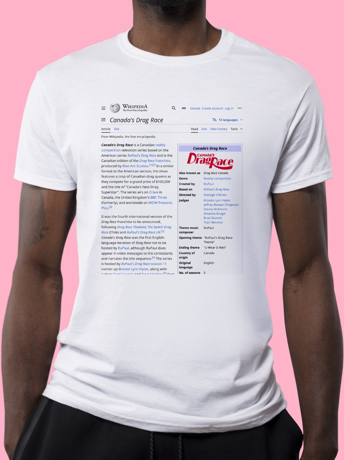 Canada's_Drag_Race Wikipedia Shirt