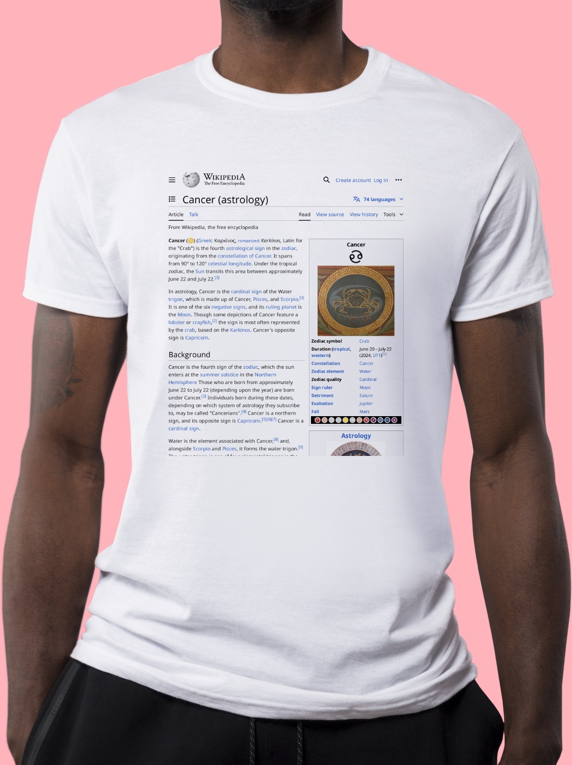 Cancer_(astrology) Wikipedia Shirt