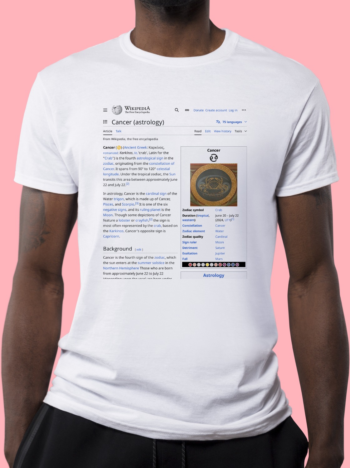 Cancer_(astrology) Wikipedia Shirt