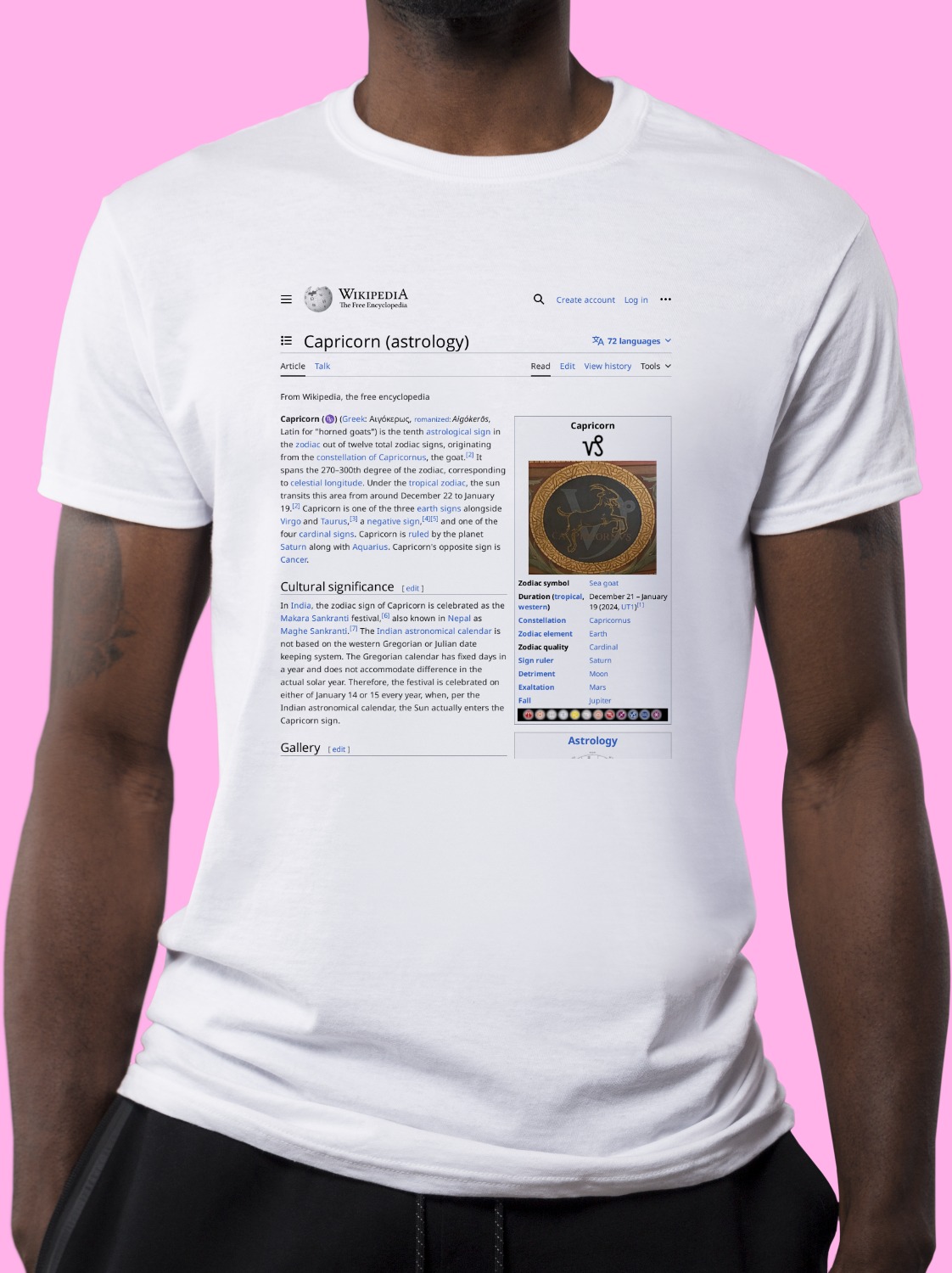 Capricorn_(astrology) Wikipedia Shirt