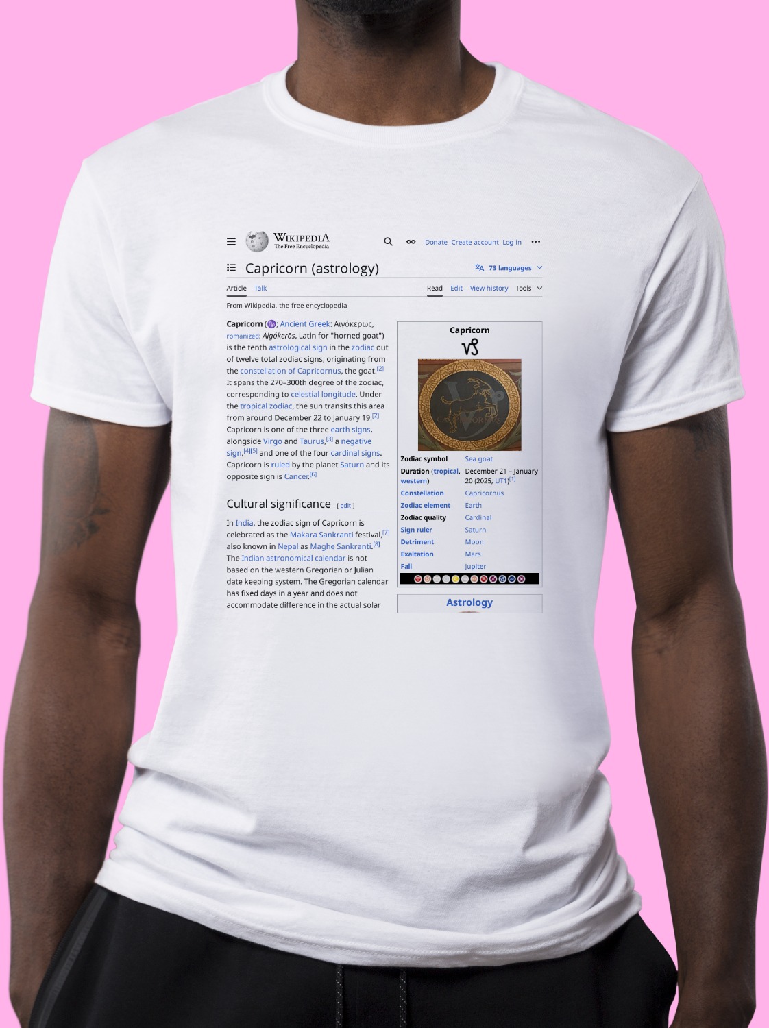 Capricorn_(astrology) Wikipedia Shirt