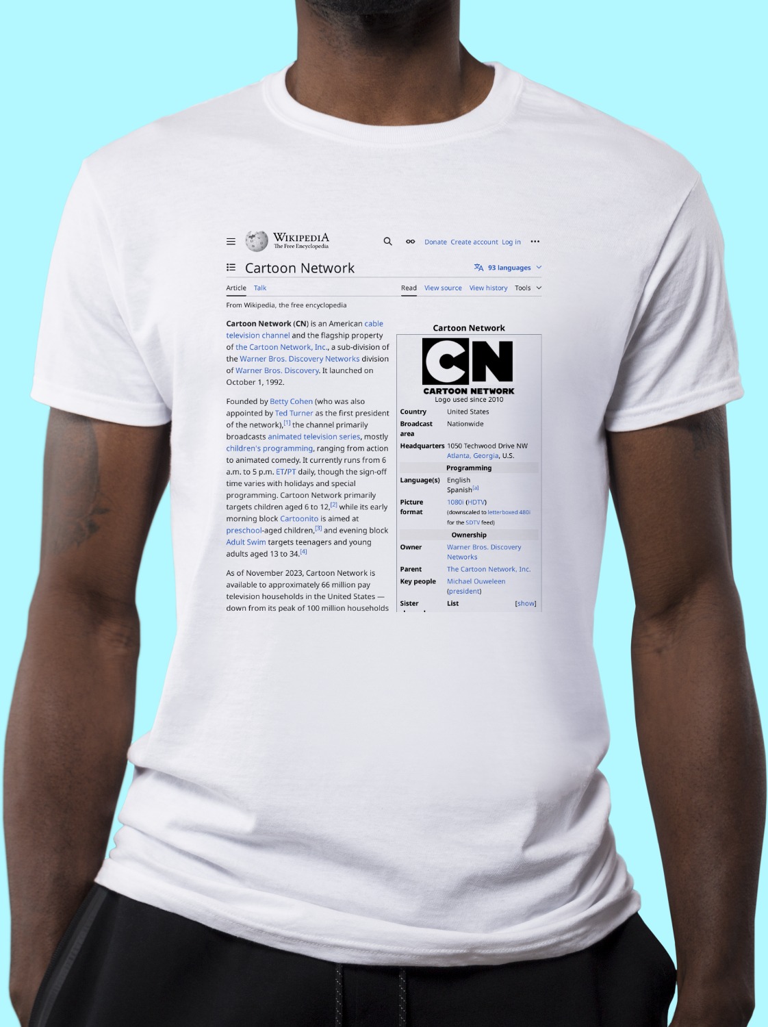 Cartoon_Network Wikipedia Shirt