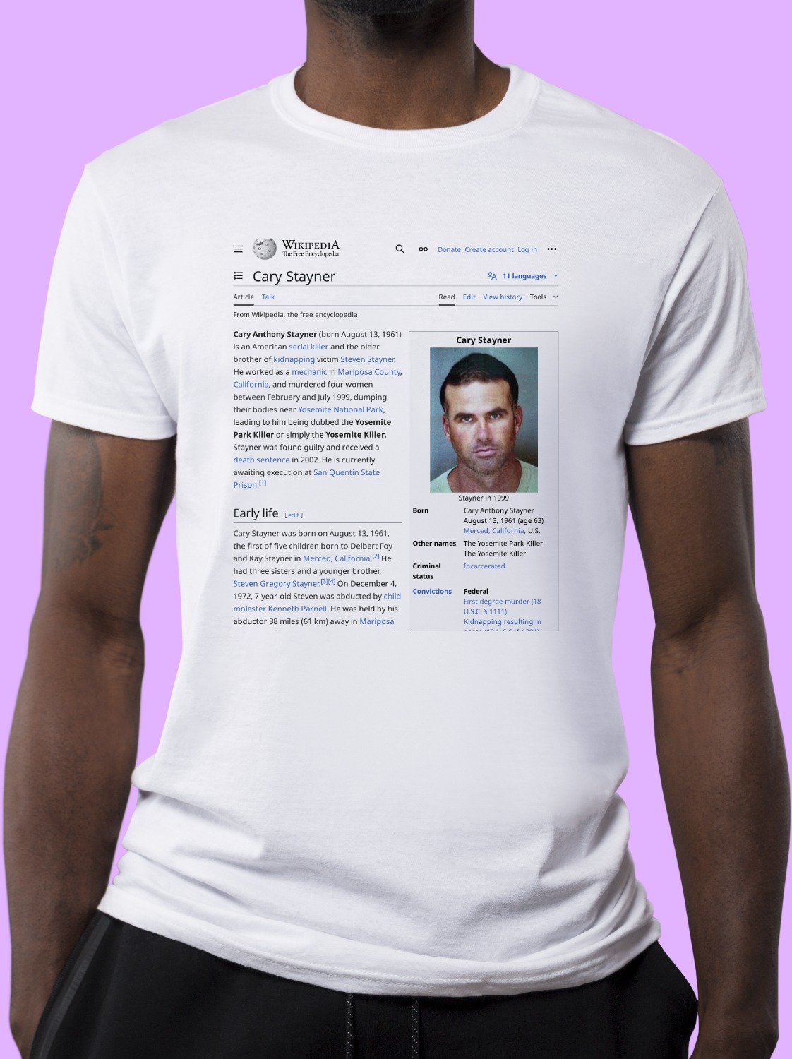 Cary_Stayner Wikipedia Shirt