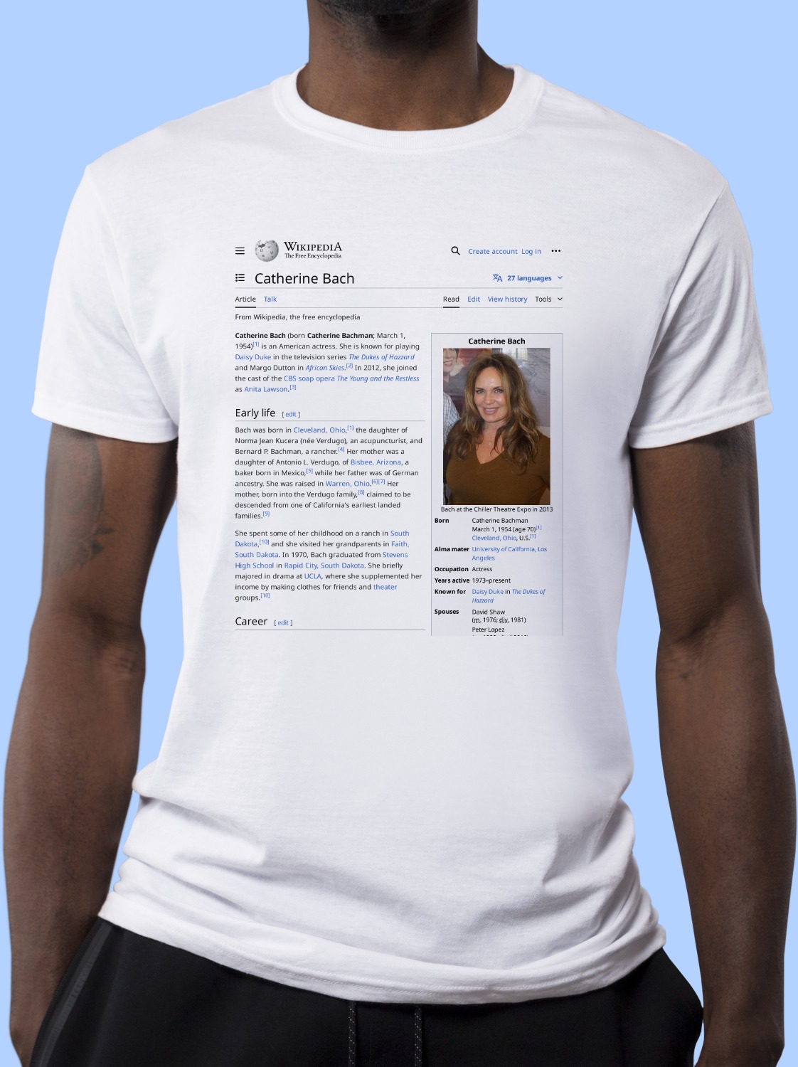 Catherine_Bach Wikipedia Shirt