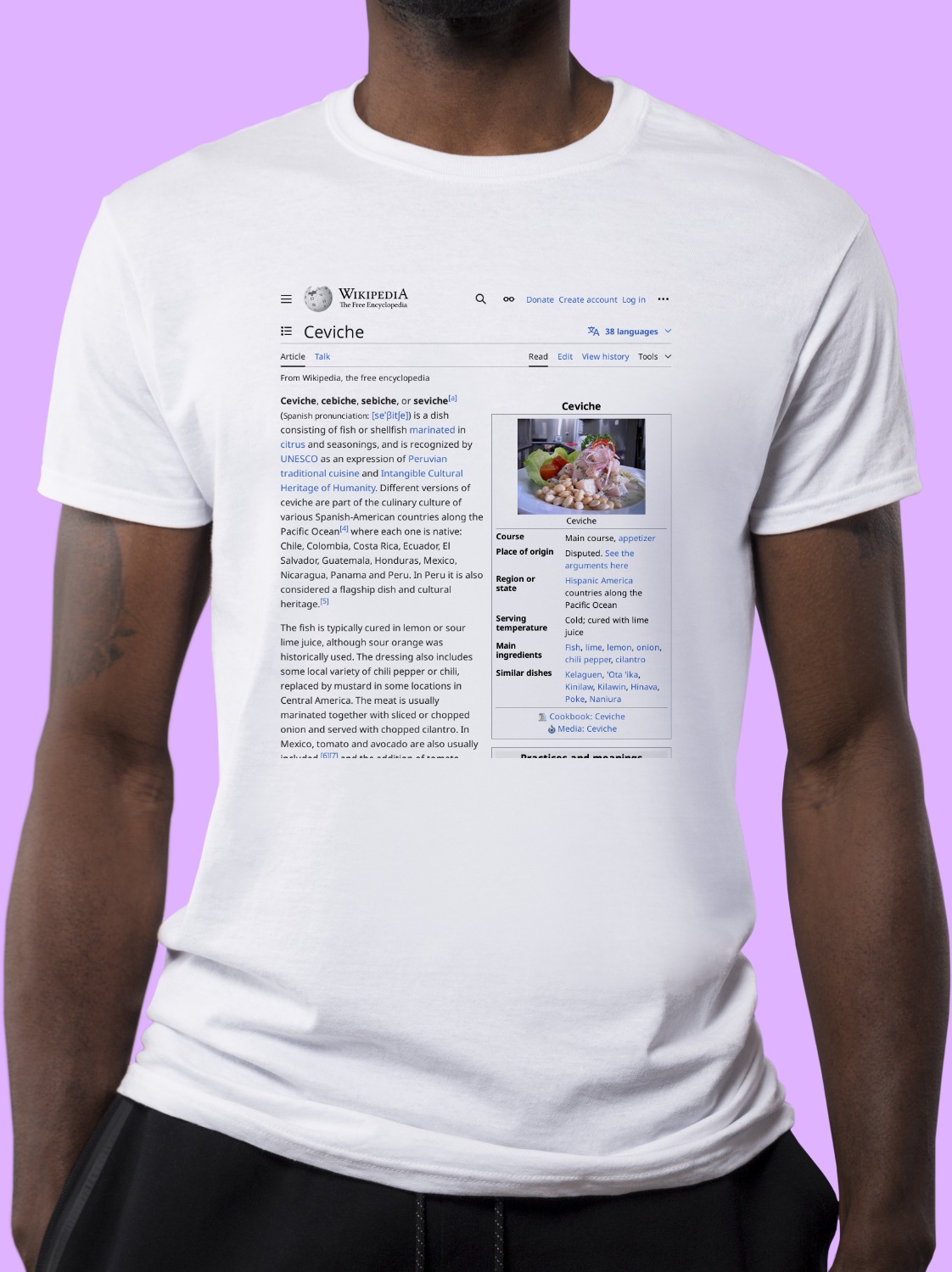 Ceviche Wikipedia Shirt