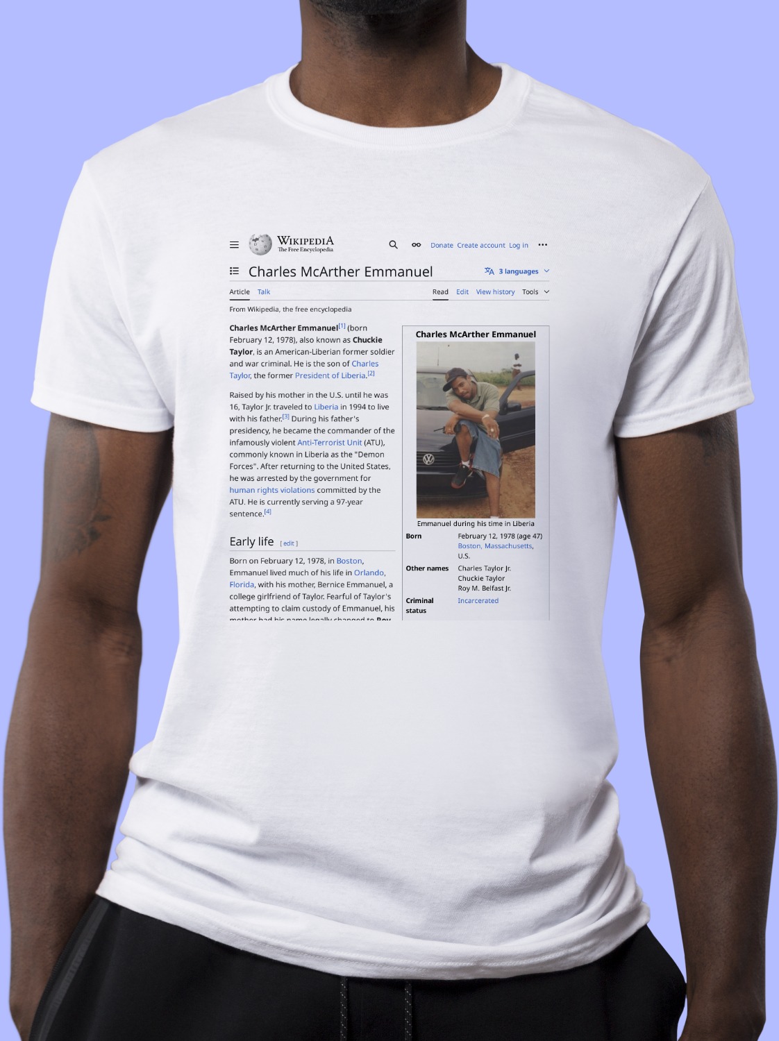 Charles_McArther_Emmanuel Wikipedia Shirt
