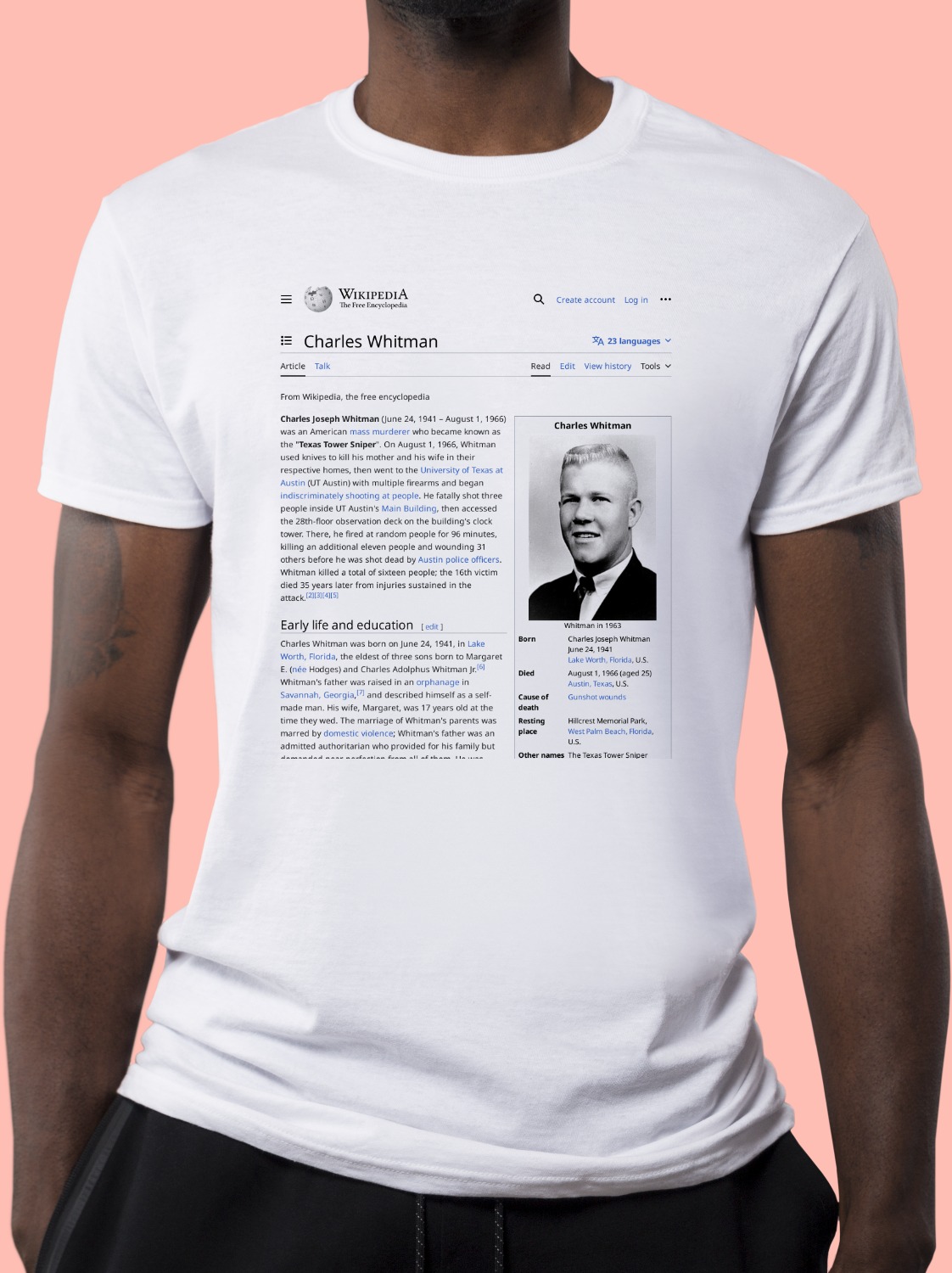 Charles_Whitman Wikipedia Shirt