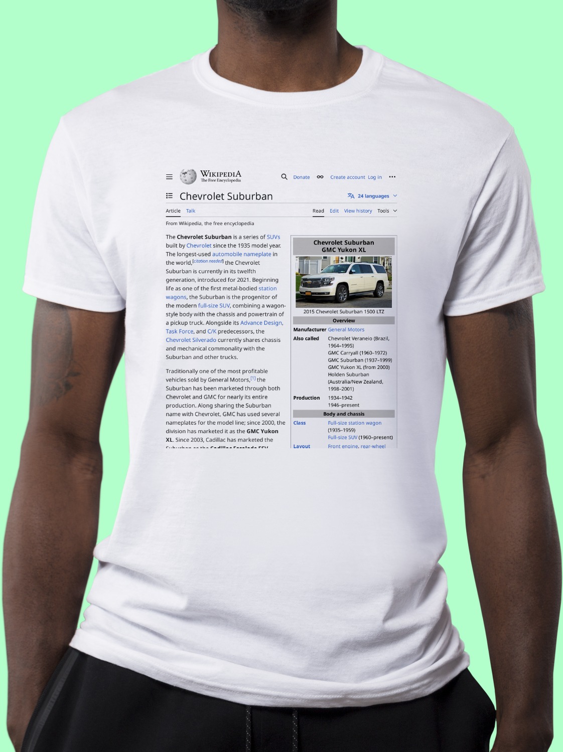 Chevrolet_Suburban Wikipedia Shirt