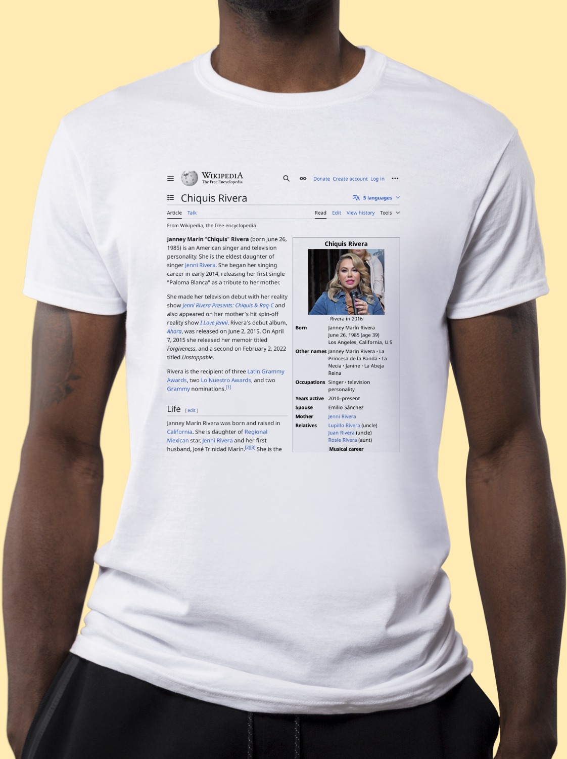 Chiquis_Rivera Wikipedia Shirt