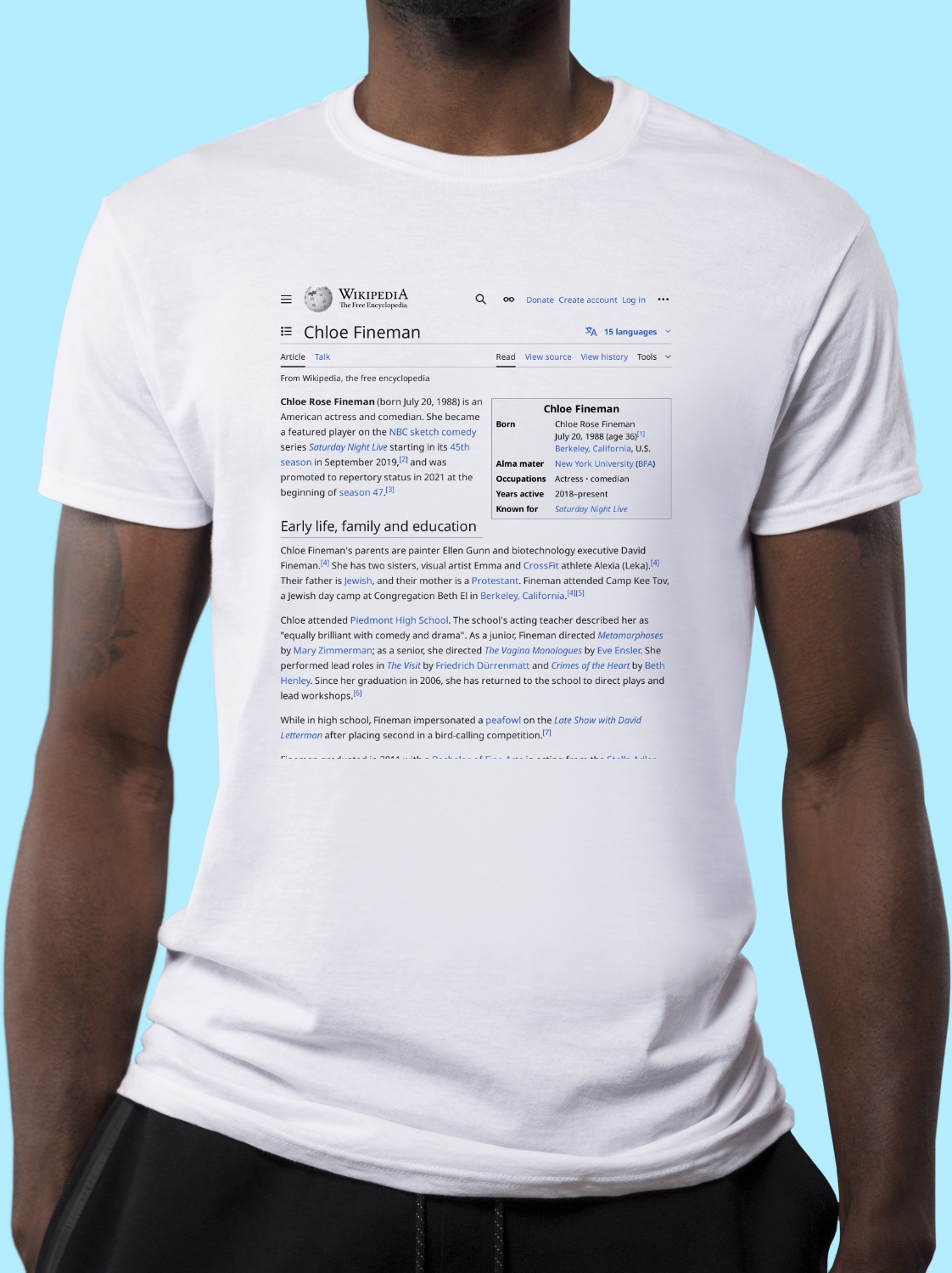 Chloe_Fineman Wikipedia Shirt
