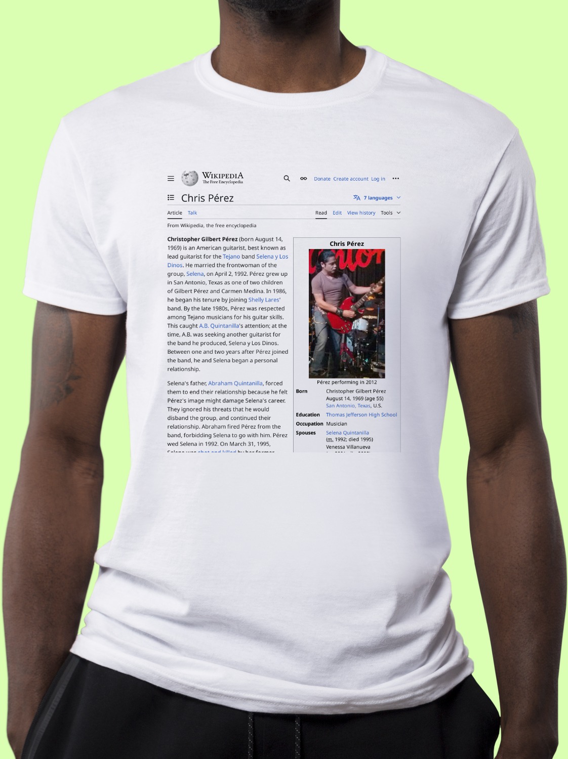 Chris_Pérez Wikipedia Shirt