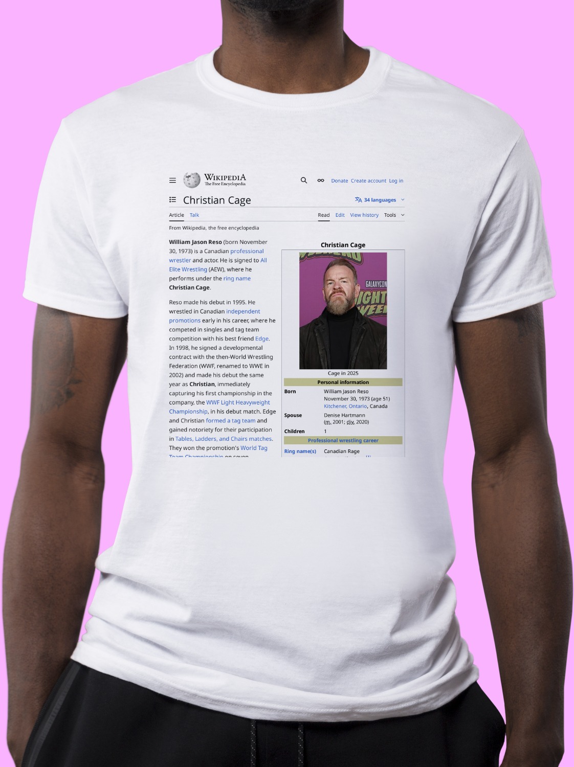 Christian_Cage Wikipedia Shirt