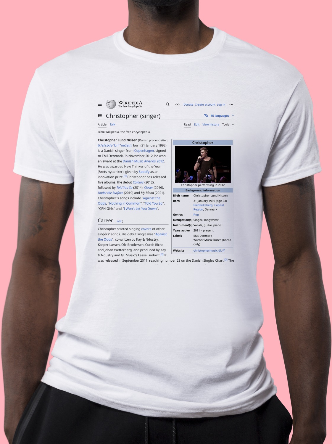 Christopher_(singer) Wikipedia Shirt