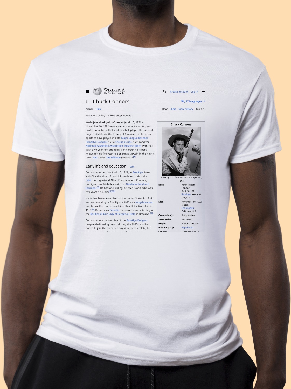 Chuck_Connors Wikipedia Shirt