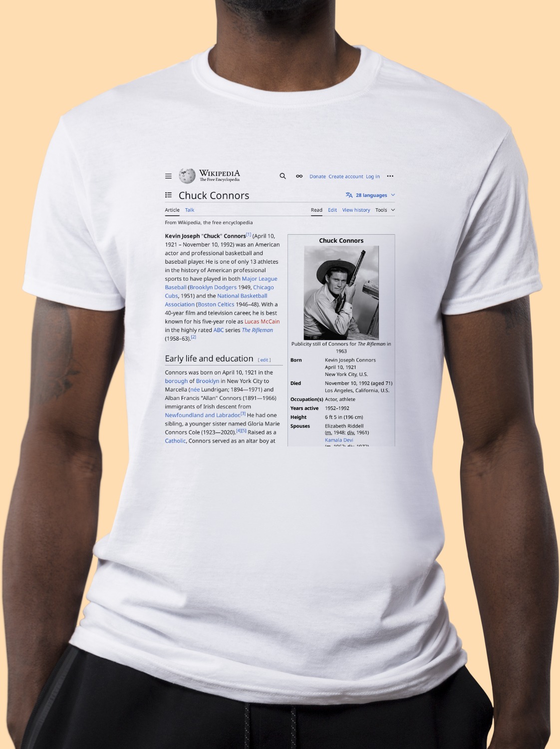 Chuck_Connors Wikipedia Shirt